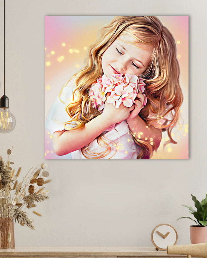 Girl portrait from photo | Custom gift