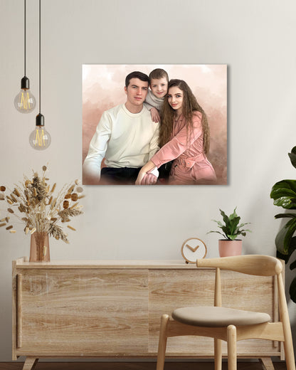 Personalized family wall art canvas | Custom Gift