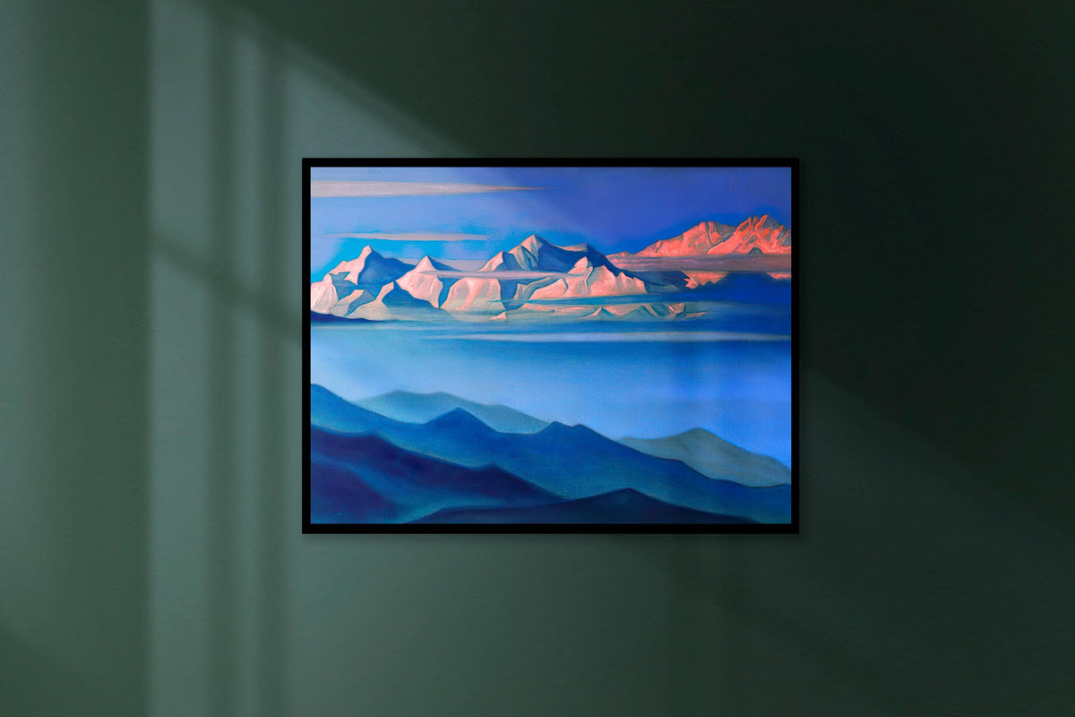 Nicholas Roerich - Kangchenjunga. Mountain landscape wall art, Canvas reproduction, Print on canvas, Landscape nature, G