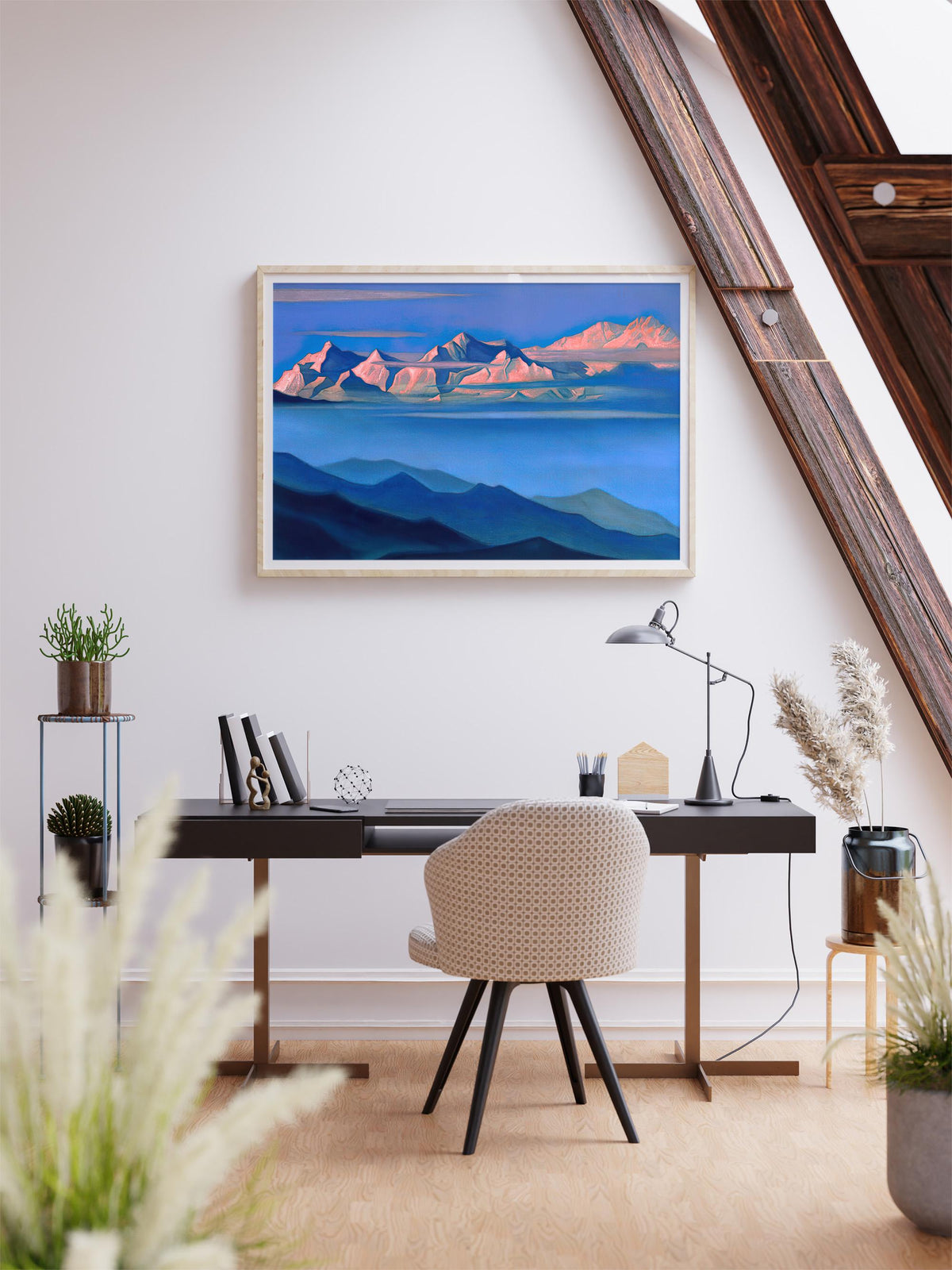 Nicholas Roerich - Kangchenjunga. Mountain landscape wall art, Canvas reproduction, Print on canvas, Landscape nature, G