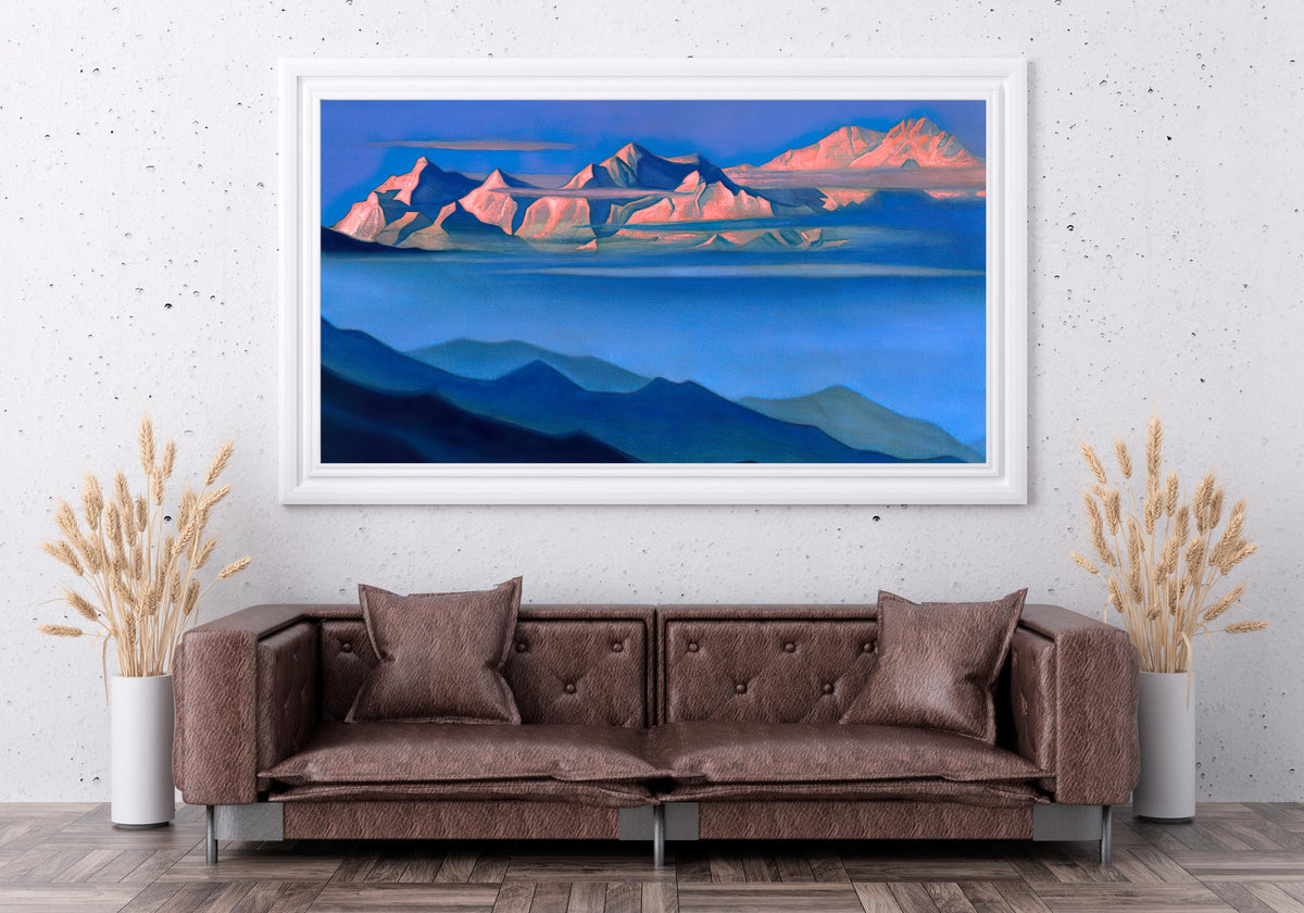 Nicholas Roerich - Kangchenjunga. Mountain landscape wall art, Canvas reproduction, Print on canvas, Landscape nature, G