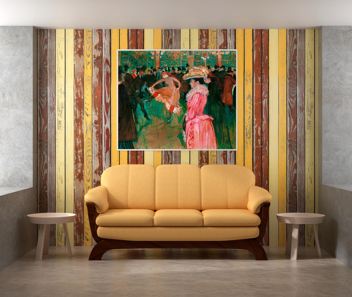 Henri de Toulouse Lautrec - At the moulin rouge the dance. Interior painting, Home decor, Giclee canvas, Large wall art,
