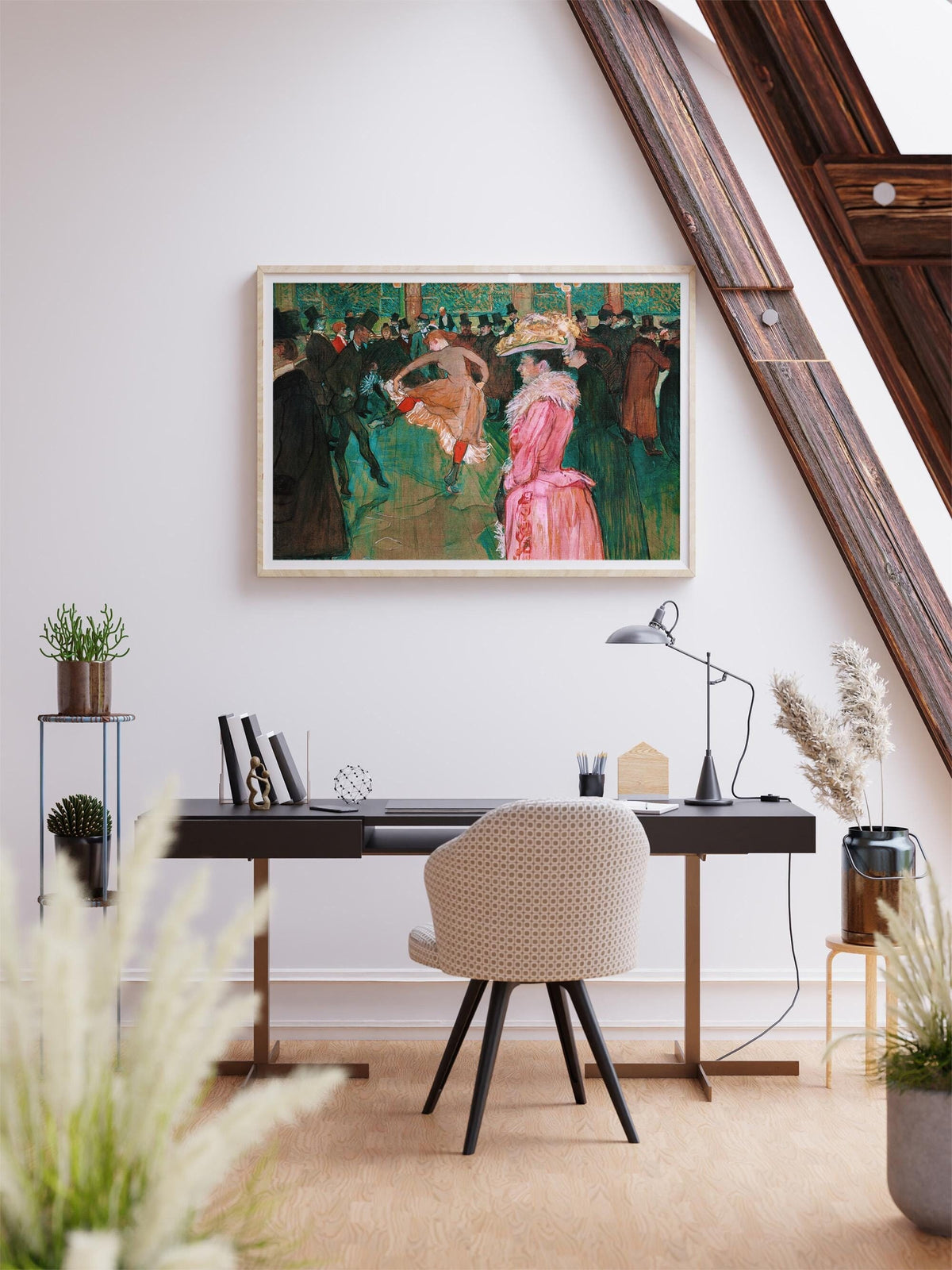 Henri de Toulouse-Lautrec, At the Moulin Rouge: The Dance - interior wall art, cabaret canvas print, giclee reproduction