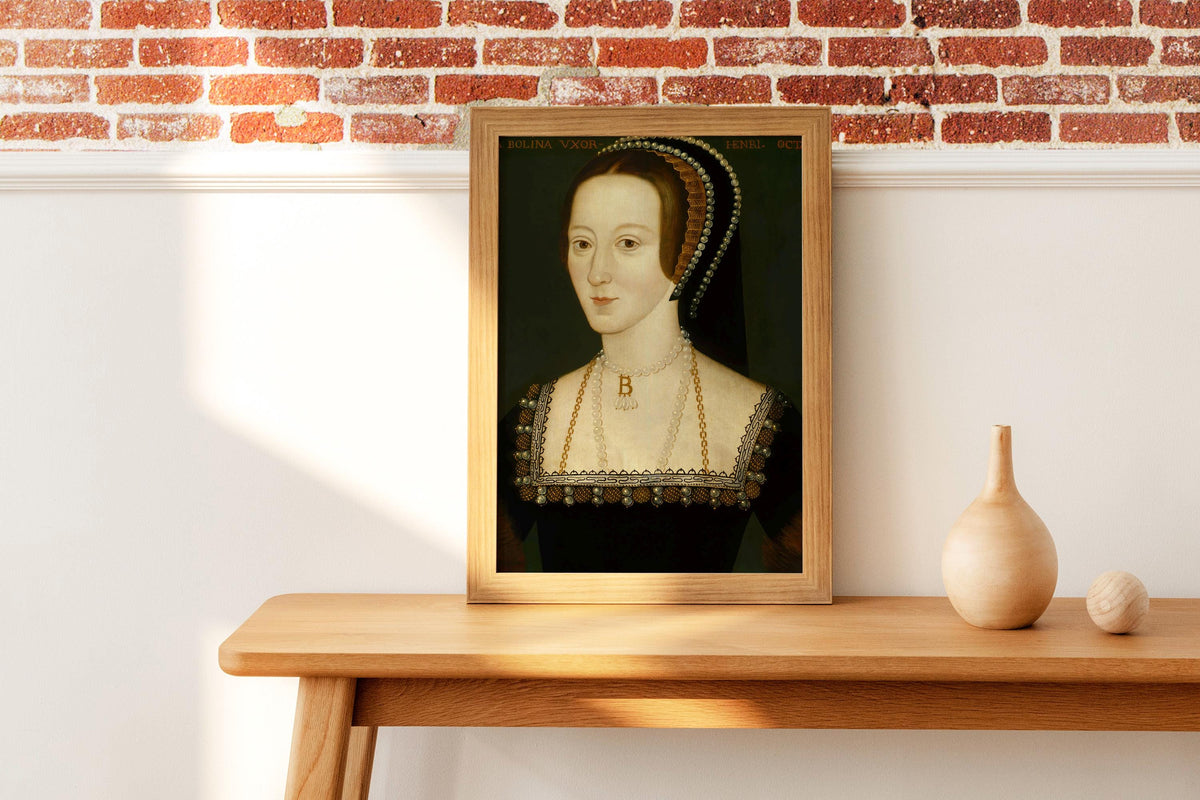 Portrait of Anne Boleyn, Anne Boleyn art, Printing on canvas, Queen of england wall art, Kitchen wall art, Canvas art, H