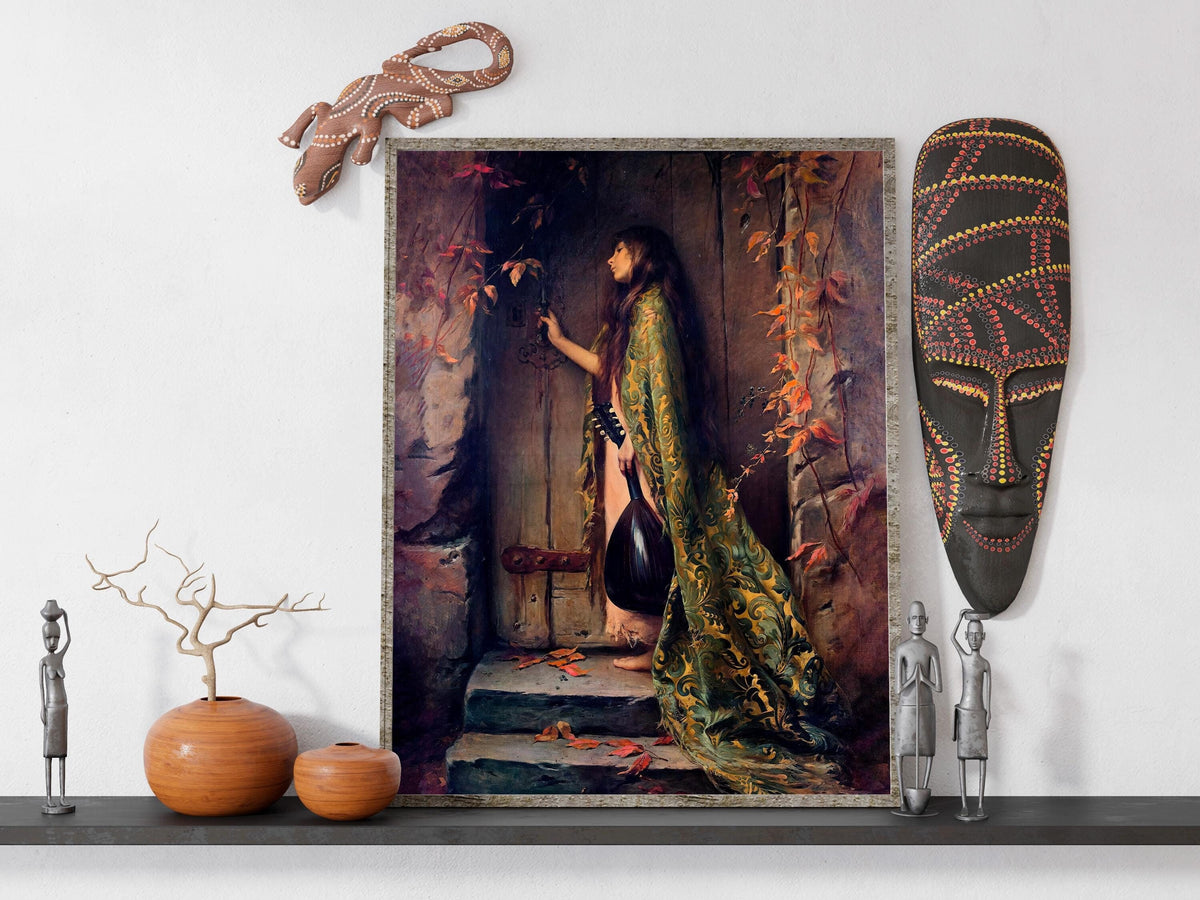 Albert-Joseph Penot - La Petite Cigale. Extravagant art print, Kitchen decor, Sensual poster, Famous art, Canvas paintin