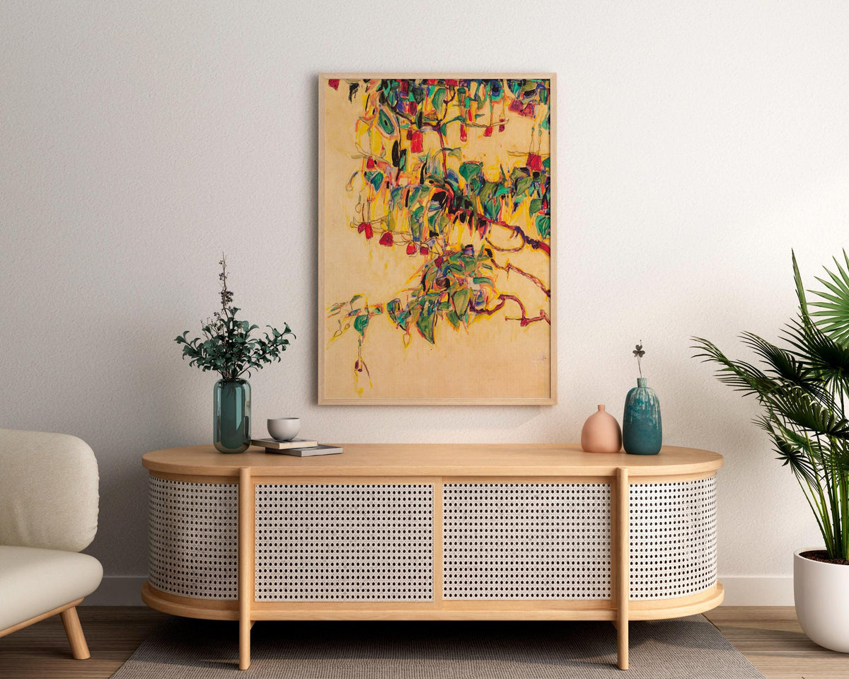 Egon Schiele - Sonnenbaum. Kitchen wall art, Schiele art print, Nature poster, Famous art, Painting on canvas, Bedroom d
