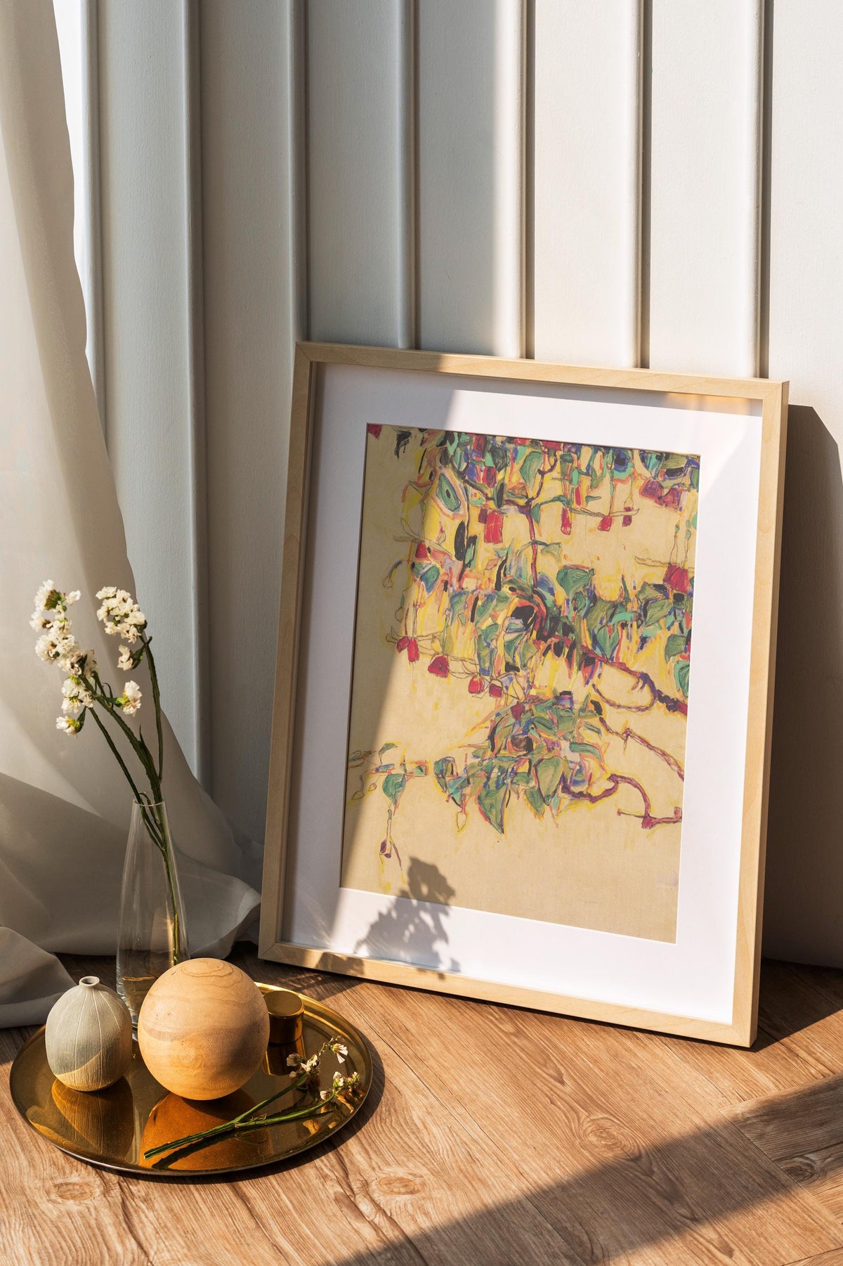 Egon Schiele - Sonnenbaum. Kitchen wall art, Schiele art print, Nature poster, Famous art, Painting on canvas, Bedroom d