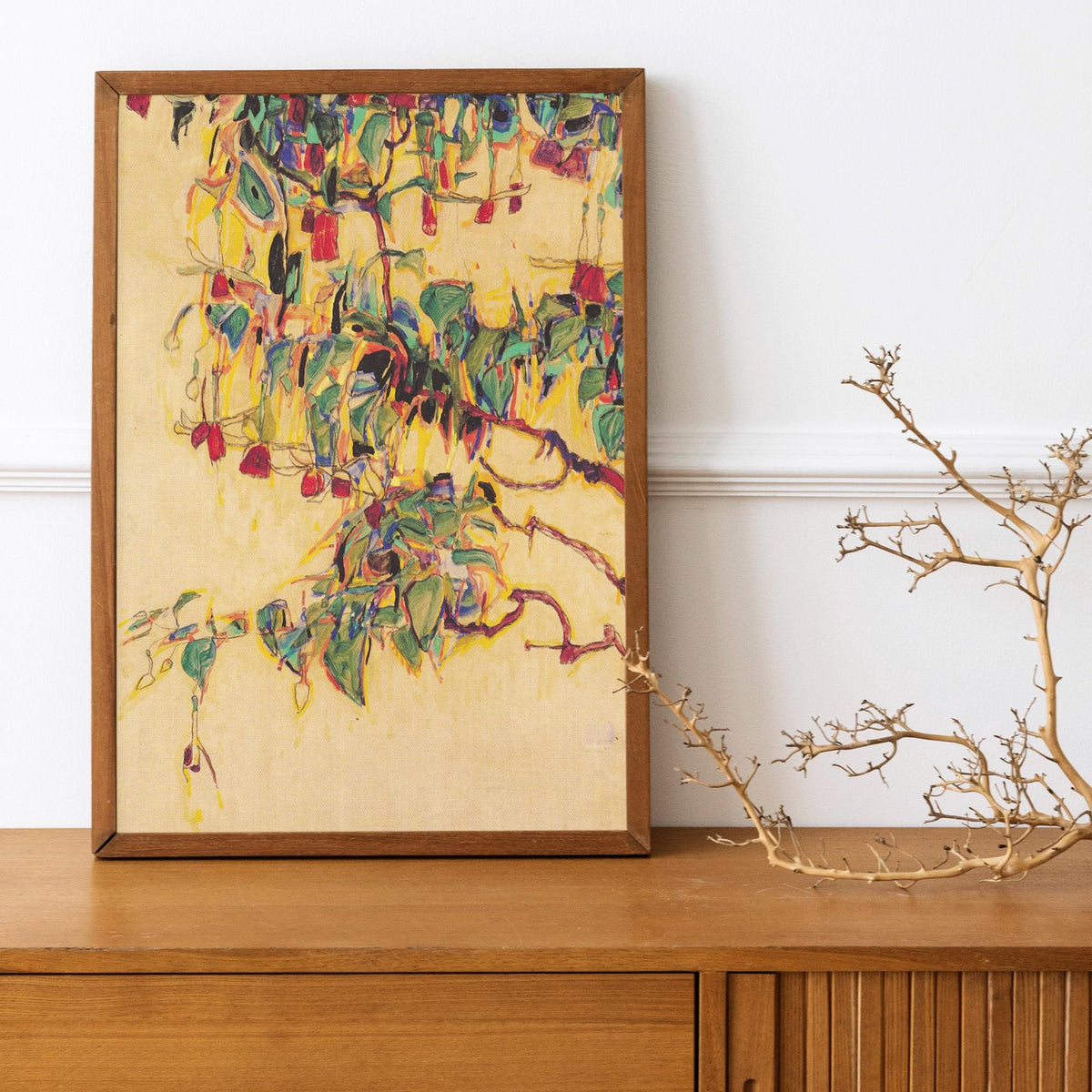Egon Schiele - Sonnenbaum. Kitchen wall art, Schiele art print, Nature poster, Famous art, Painting on canvas, Bedroom d