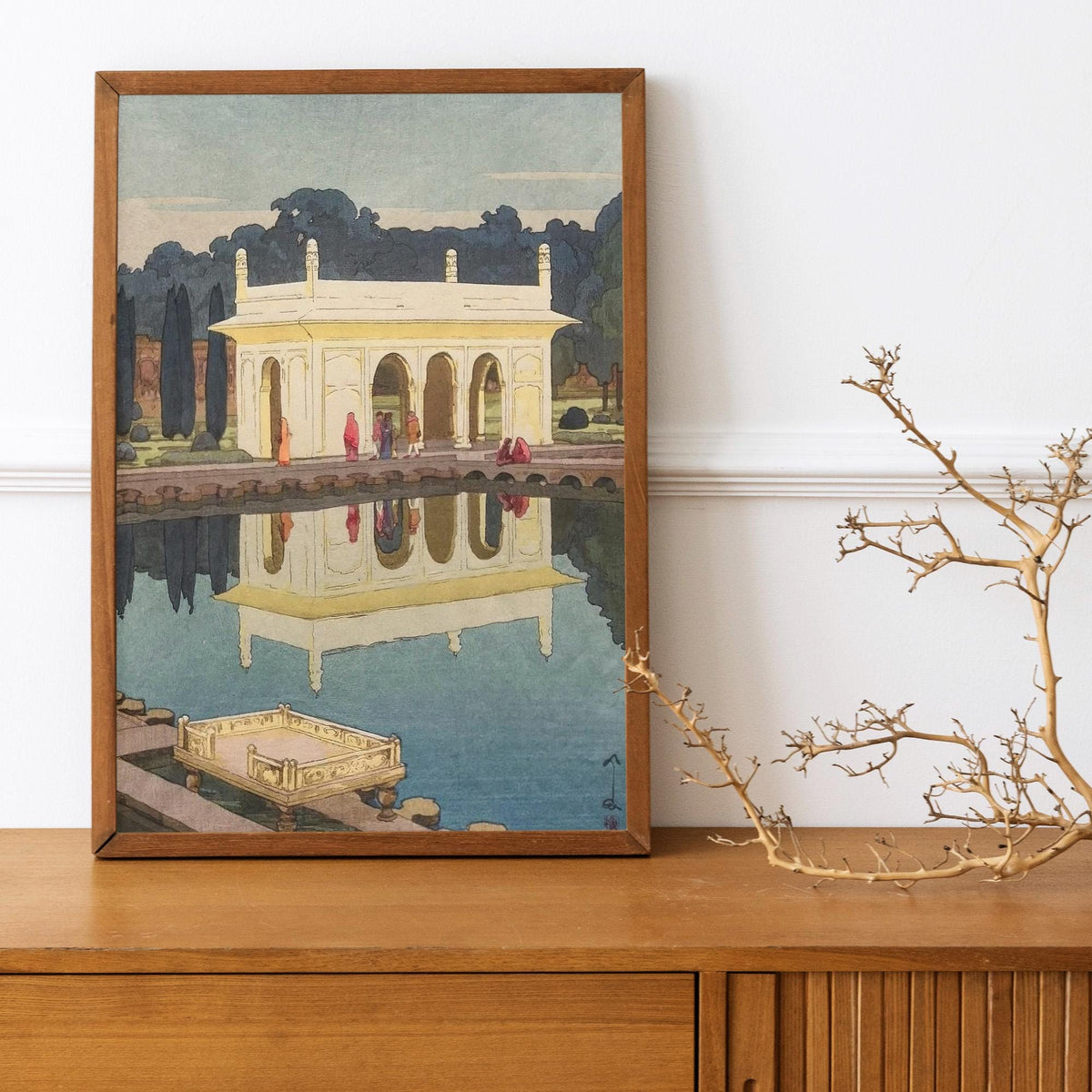 Hiroshi Yoshida - The Shalimar Gardens, Lahore. Japanese poster print, Painting on canvas, Elegant home decor, Japanese 