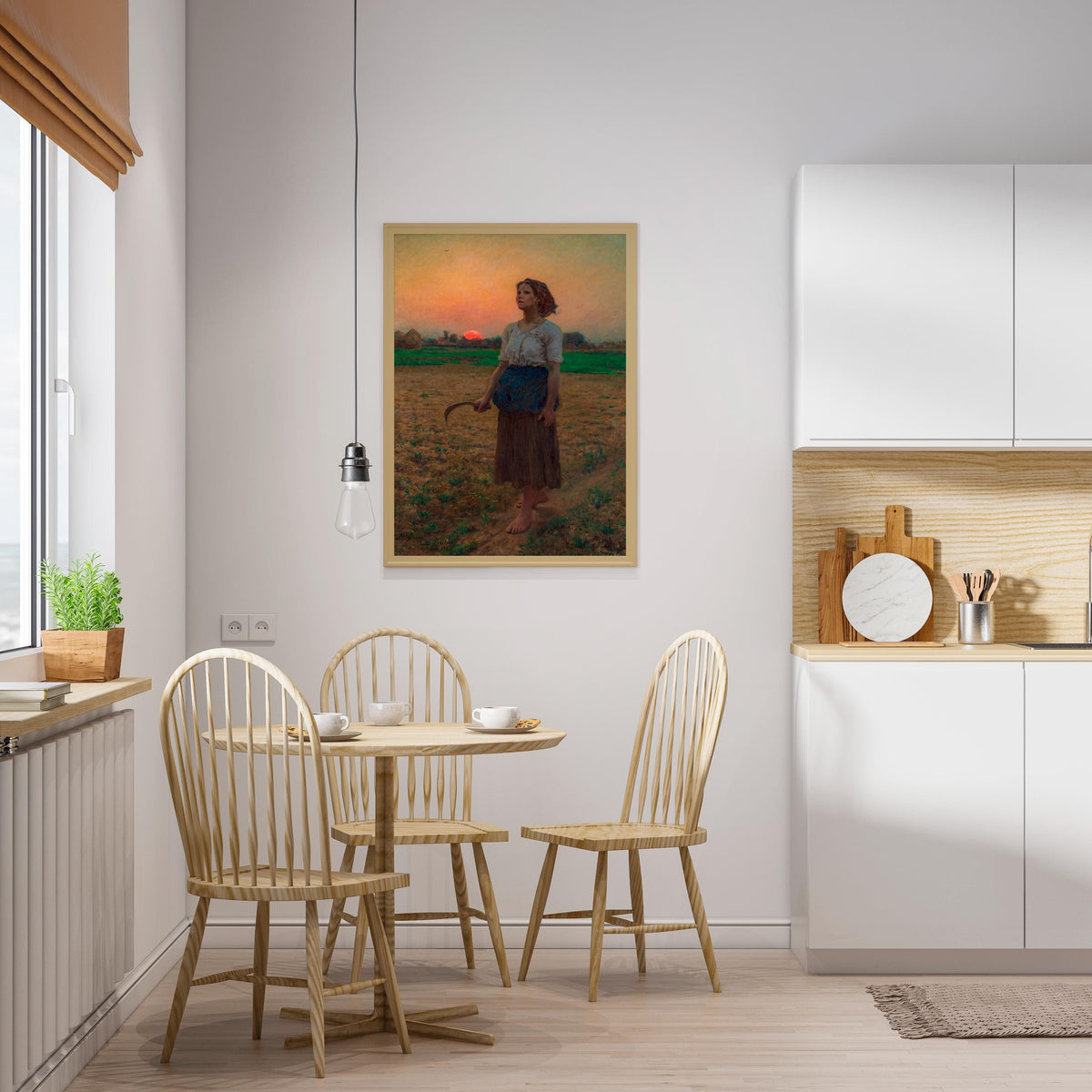 Jules Breton - Song Of The Lark. Fine art print, Provincial art print, Canvas reproduction, Сountryside scene poster, Gi