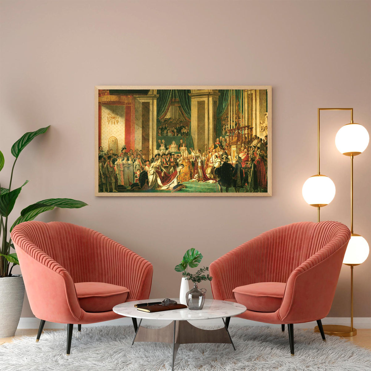 Jacques Louis David - The Coronation of Napoleon. Print on canvas, Napoleon art print, Historic painting, Museum-quality