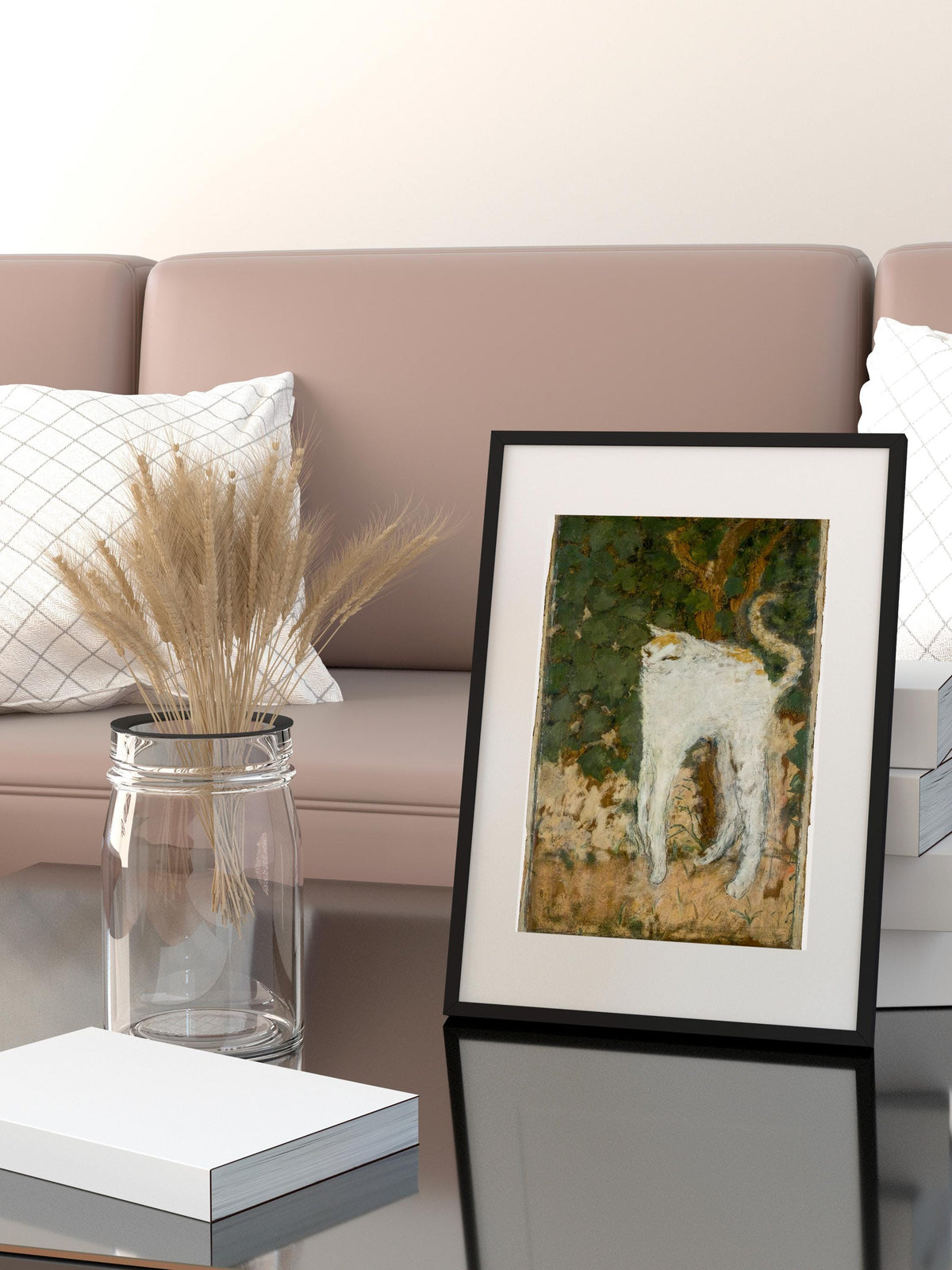 Pierre Bonnard - The White Cat. Giclee canvas, Fine art prints, Cat poster print, Classic wall art, Canvas painting, Cat
