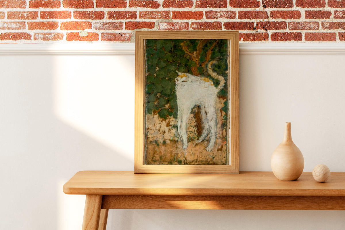 Pierre Bonnard - The White Cat. Giclee canvas, Fine art prints, Cat poster print, Classic wall art, Canvas painting, Cat