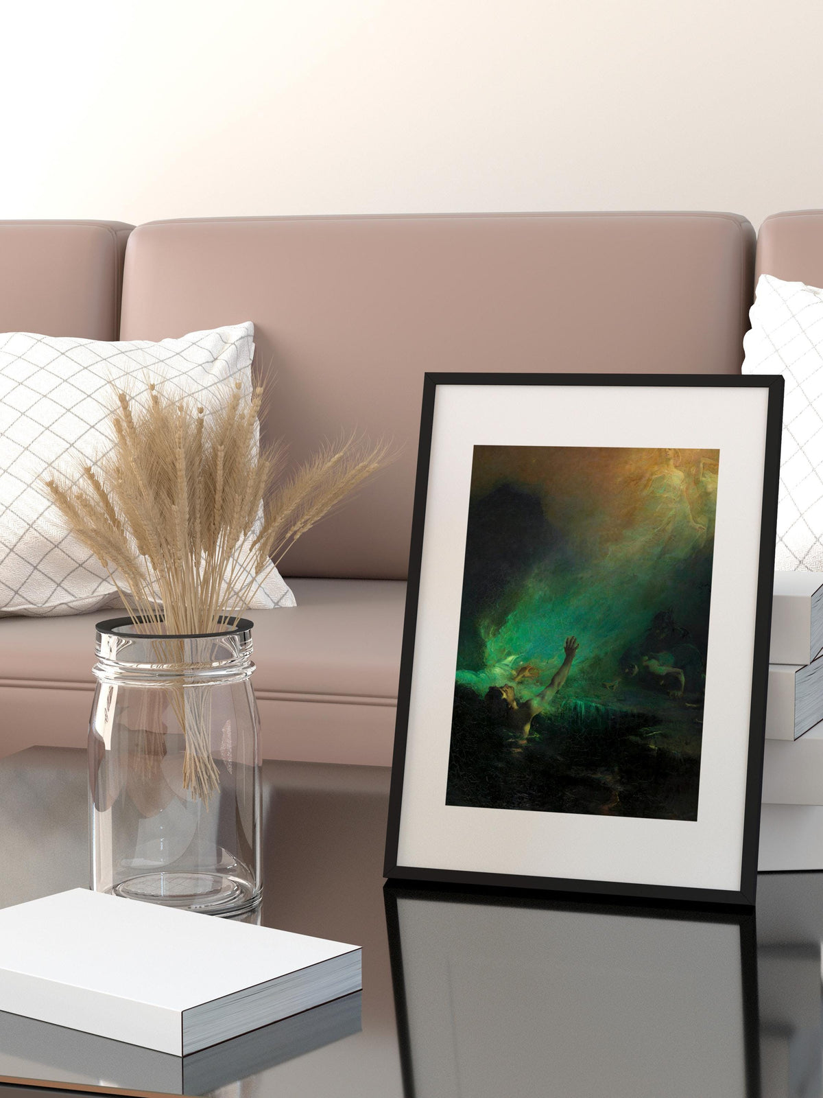 John Longstaff - Sirens. Dark wall art, Gothic canvas, Water nymphs art print, Mermaid painting, Reproduction canvas, La