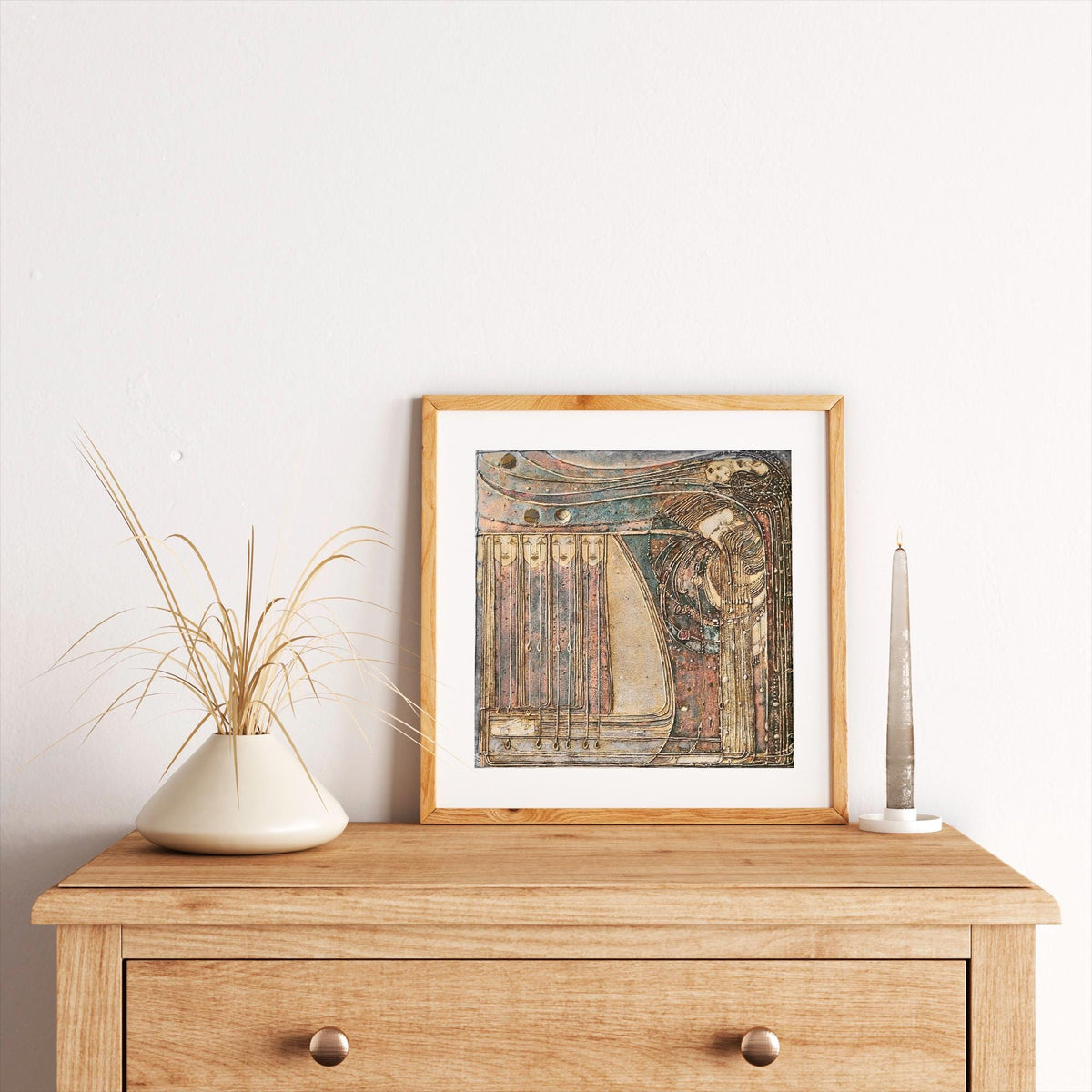 Margaret Macdonald Mackintosh - Opera. Kiss painting, Painting on canvas, Giclee canvas, Beautiful girl art print, Galle