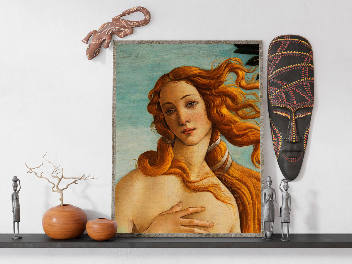 Sandro Botticelli - The Birth of Venus. Classic wall art, Venus portrait print, Famous art, Gallery wrapped, Botticelli 