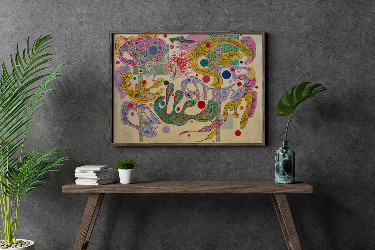 Wassily Kandinsky - Capricious Forms, Forms Capricieuses. Abstract wall art, Gallery wrapped, Large wall art, Abstract p