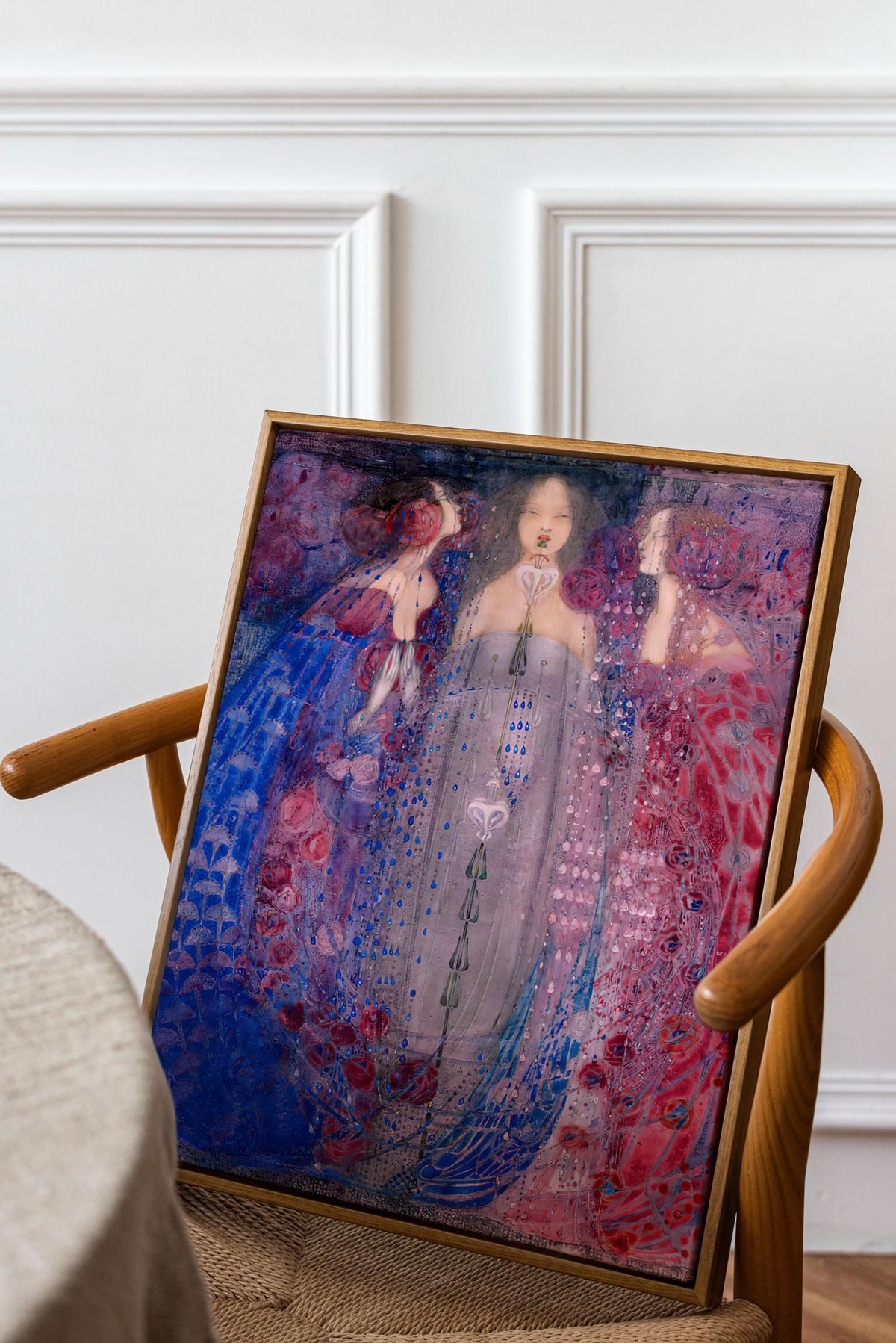 Margaret Macdonald Mackintosh - The Three Perfumes. Canvas art, Giclee canvas, Beautiful girls art print, Gallery wrappe