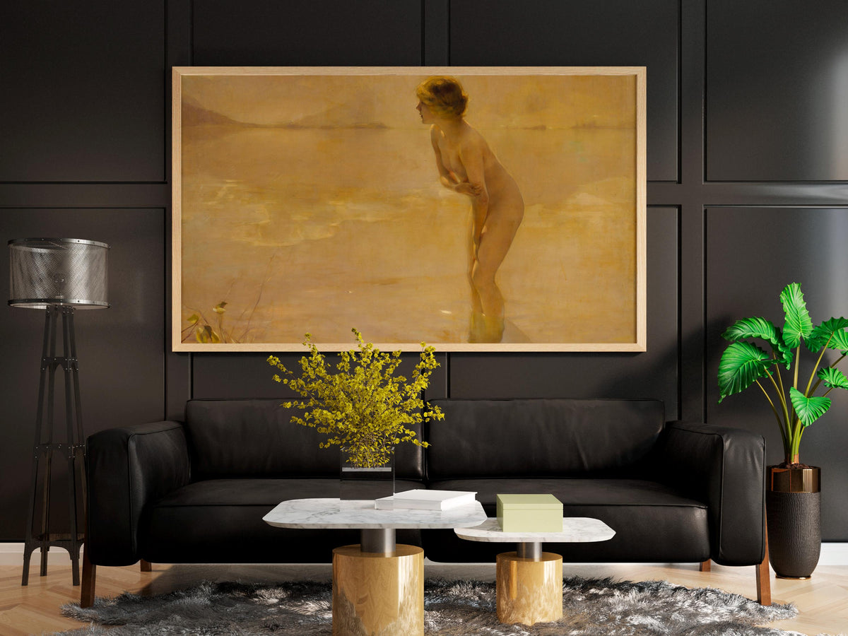 Paul Chabas, September Morn - sensual wall art, vintage decor, classic fine art print, elegant bedroom decor, romantic h