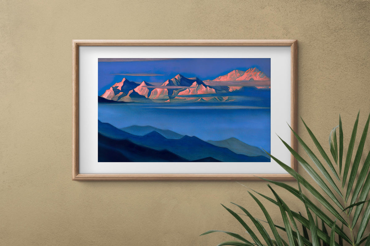 Nicholas Roerich - Kangchenjunga. Mountain landscape wall art, Canvas reproduction, Print on canvas, Landscape nature, G