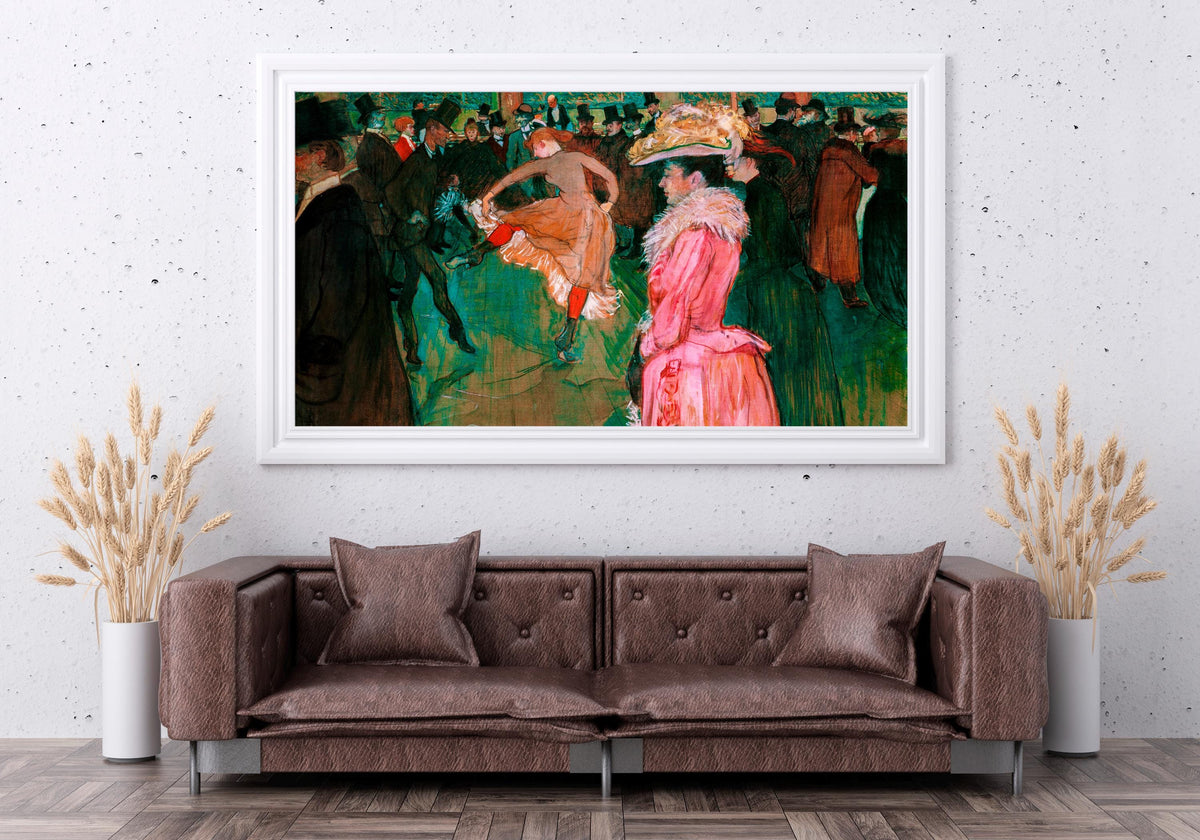 Henri de Toulouse-Lautrec, At the Moulin Rouge: The Dance - interior wall art, cabaret canvas print, giclee reproduction