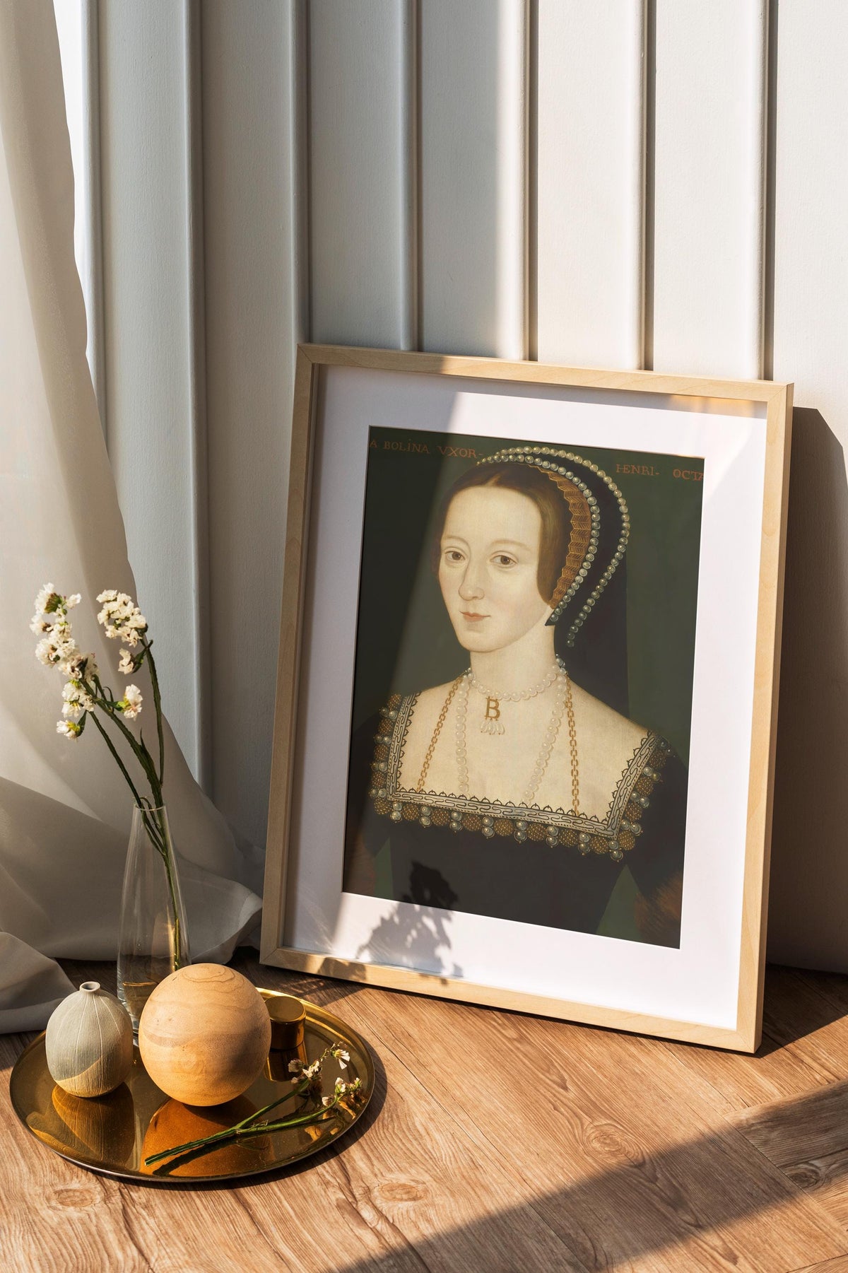 Portrait of Anne Boleyn, Anne Boleyn art, Printing on canvas, Queen of england wall art, Kitchen wall art, Canvas art, H