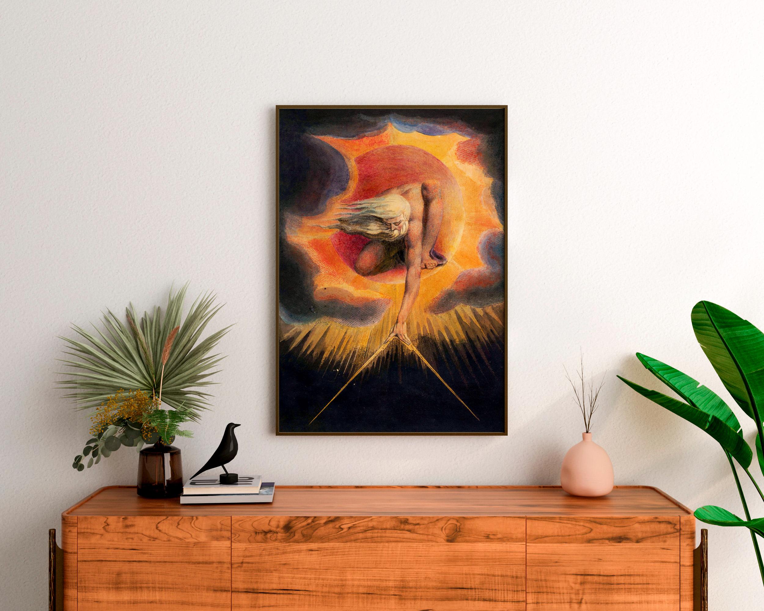 William Blake - The Ancient of Days. Bedroom decor, Print on canvas, Poster print, Giclee canvas, Canvas art print, Gall