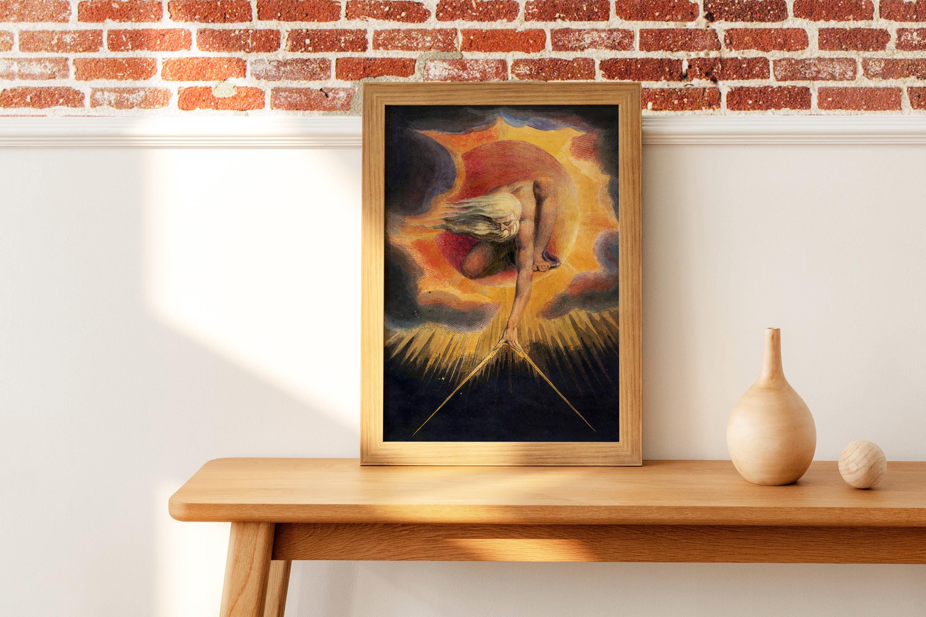 William Blake - The Ancient of Days. Bedroom decor, Print on canvas, Poster print, Giclee canvas, Canvas art print, Gall