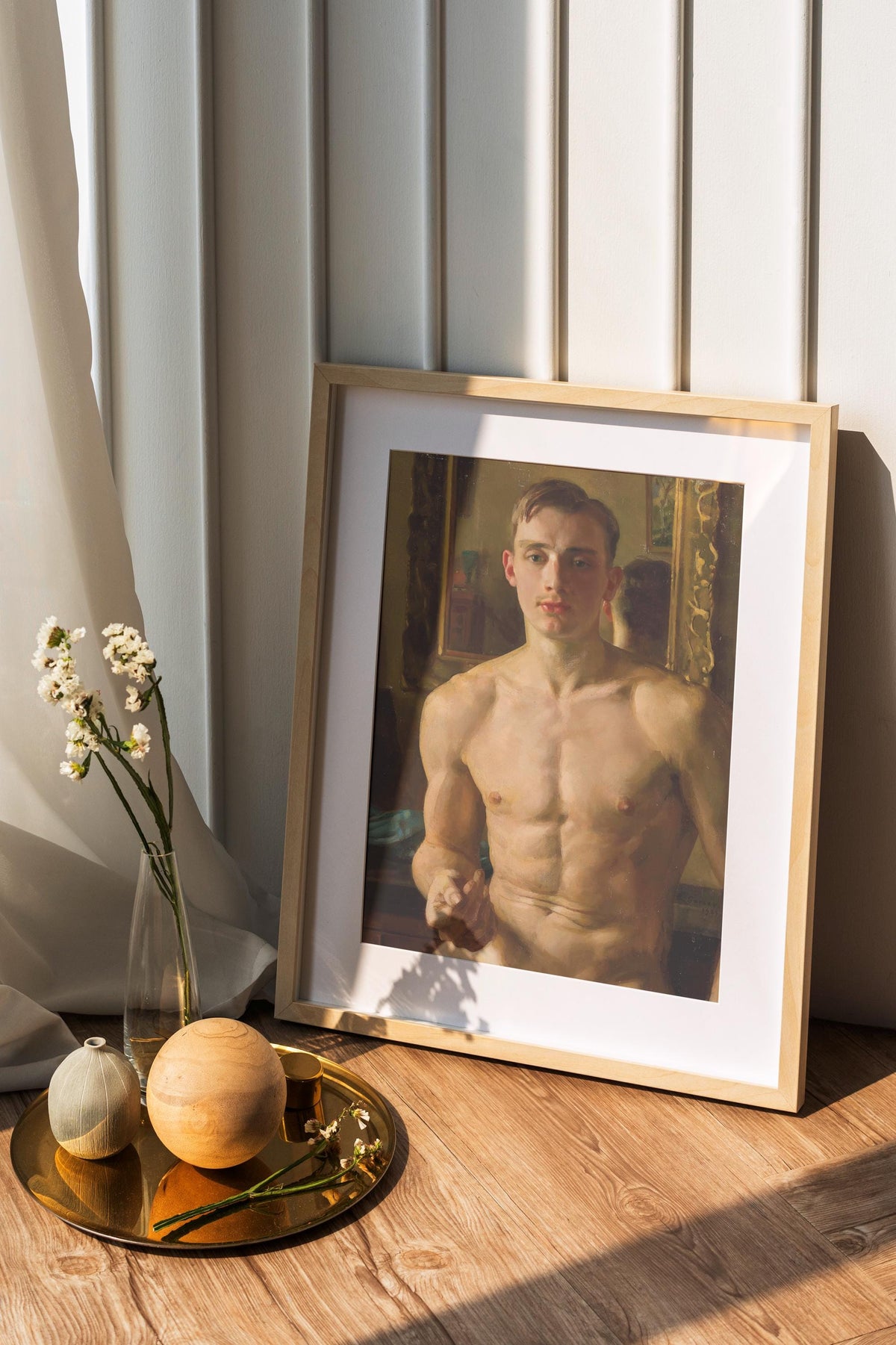 Konstantin Somov - The Boxer. Print on canvas, Sensual poster, Classic wall art, Living room wall art, Giclee canvas, Ca