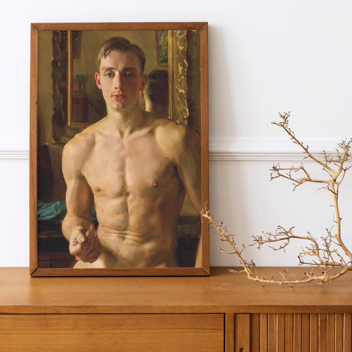 Konstantin Somov - The Boxer. Print on canvas, Sensual poster, Classic wall art, Living room wall art, Giclee canvas, Ca