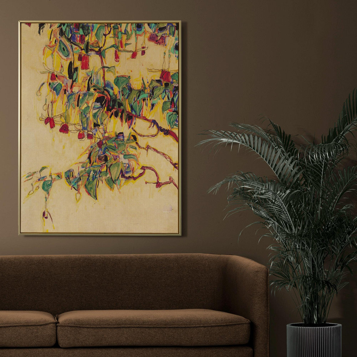Egon Schiele - Sonnenbaum. Kitchen wall art, Schiele art print, Nature poster, Famous art, Painting on canvas, Bedroom d