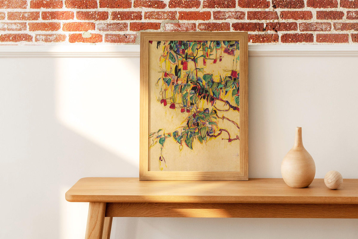 Egon Schiele - Sonnenbaum. Kitchen wall art, Schiele art print, Nature poster, Famous art, Painting on canvas, Bedroom d