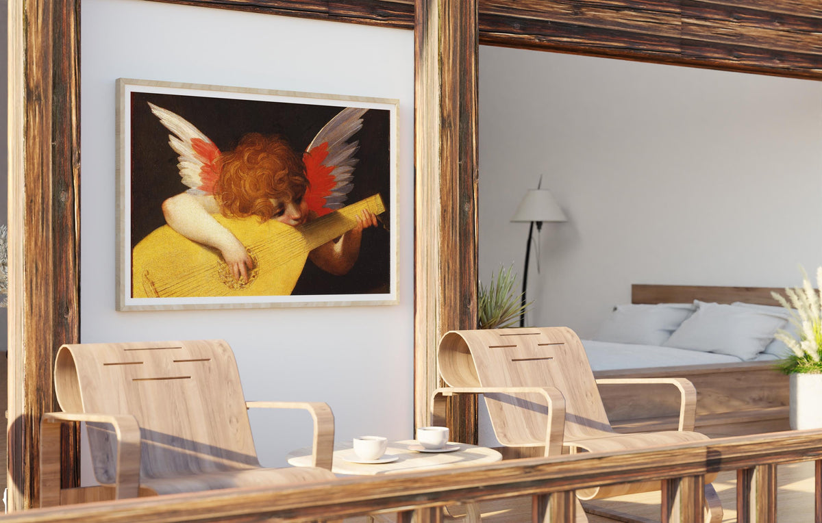 Rosso Fiorentino - Playing putto, Musical Angel. Canvas reproduction, Classic wall art, Fine art prints, Canvas painting