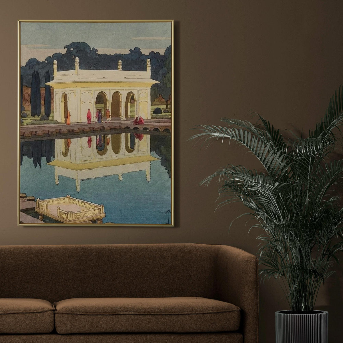 Hiroshi Yoshida - The Shalimar Gardens, Lahore. Japanese poster print, Painting on canvas, Elegant home decor, Japanese 