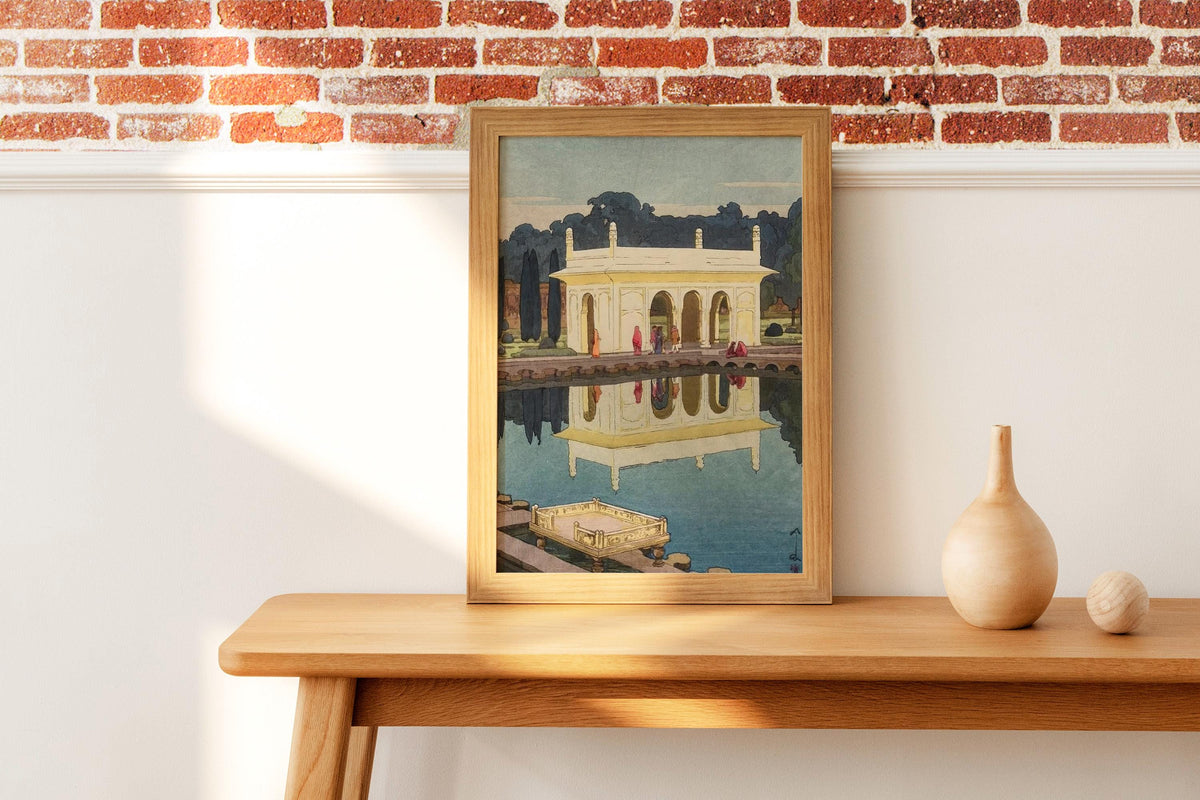 Hiroshi Yoshida - The Shalimar Gardens, Lahore. Japanese poster print, Painting on canvas, Elegant home decor, Japanese 