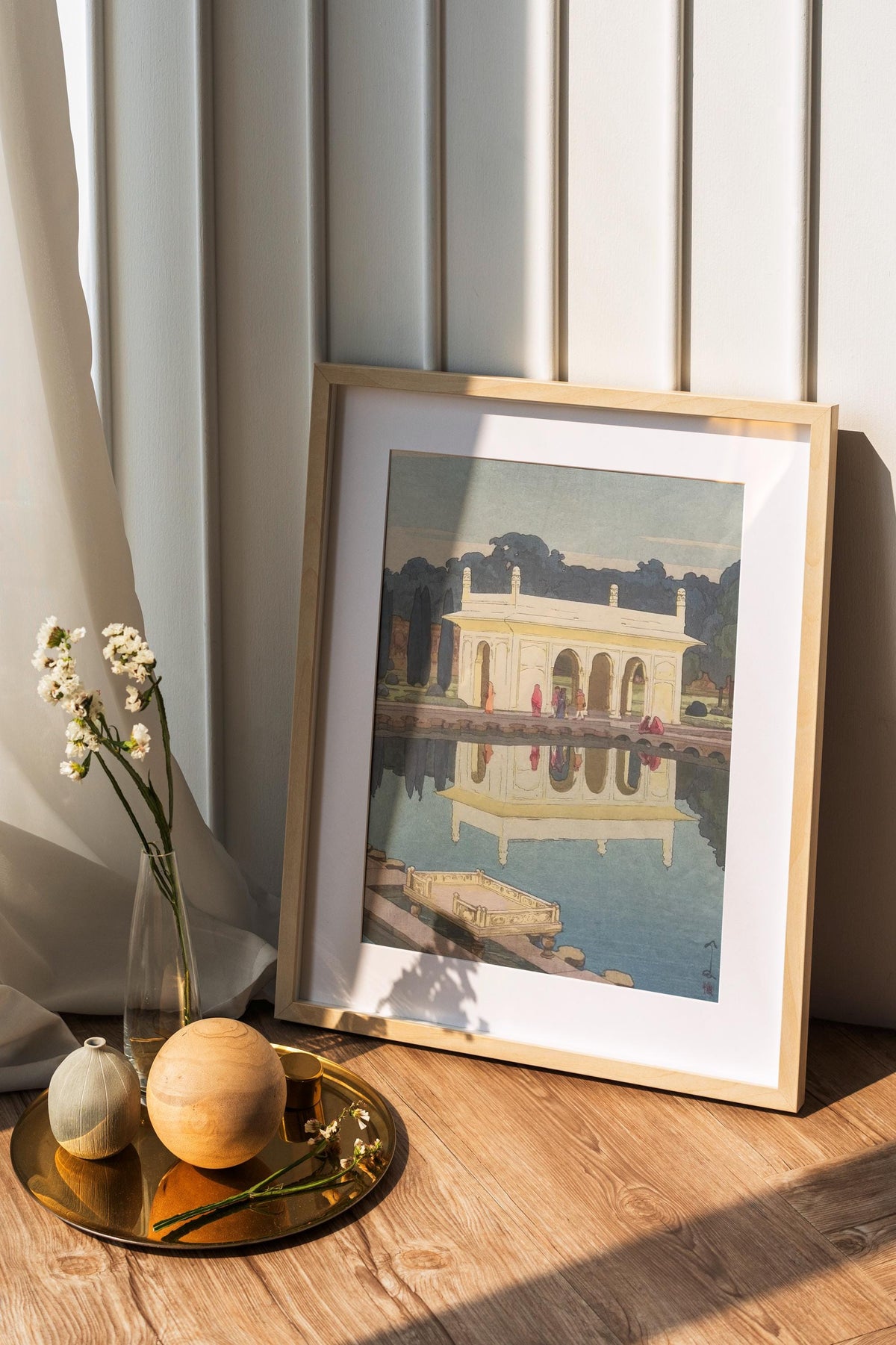 Hiroshi Yoshida - The Shalimar Gardens, Lahore. Japanese poster print, Painting on canvas, Elegant home decor, Japanese 