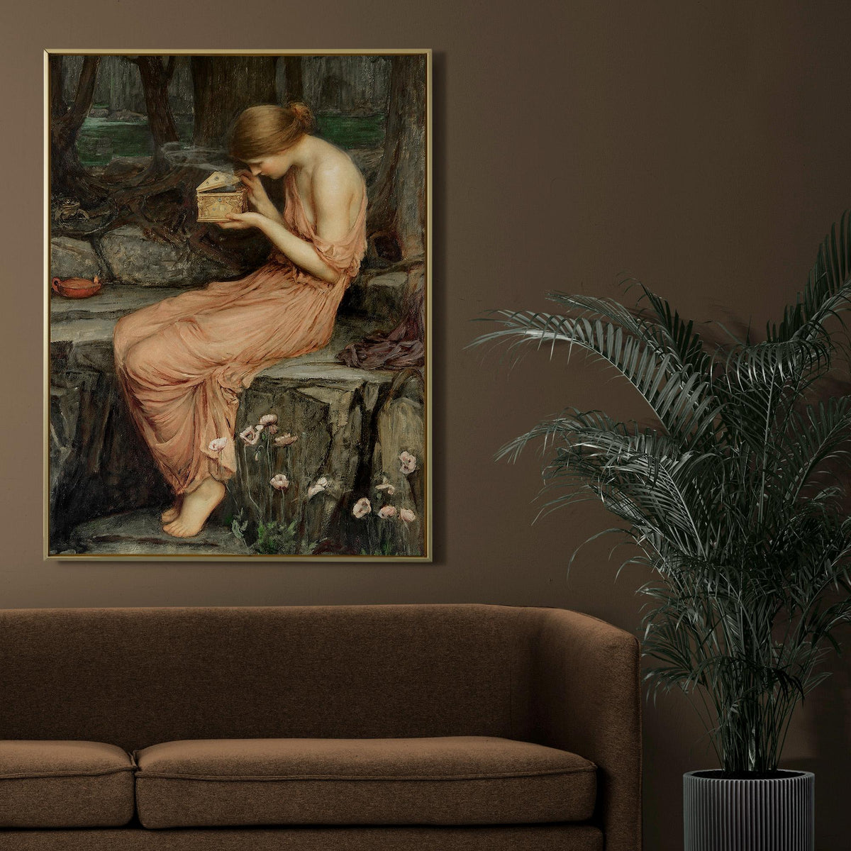 John William Waterhouse, Psyche Opening the Golden Box - romantic wall art, mythological poster print, giclee canvas, ga