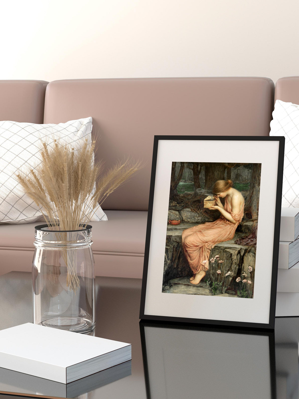 John William Waterhouse, Psyche Opening the Golden Box - romantic wall art, mythological poster print, giclee canvas, ga