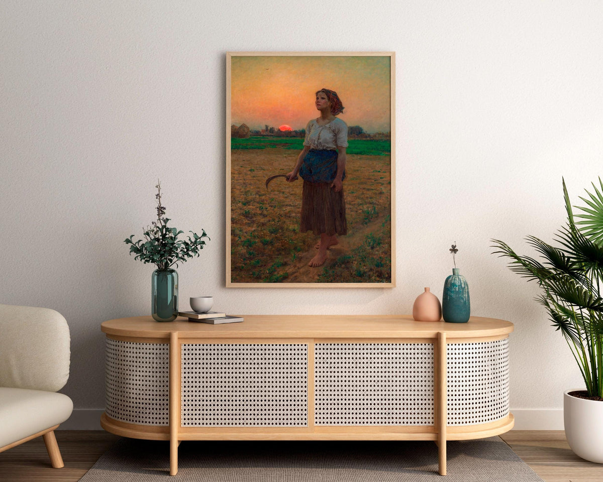 Jules Breton - Song Of The Lark. Fine art print, Provincial art print, Canvas reproduction, Сountryside scene poster, Gi