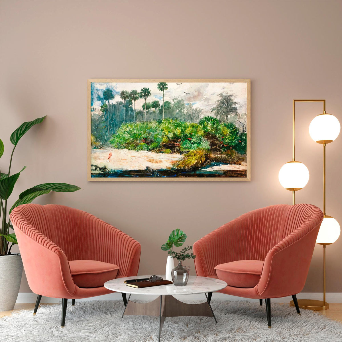 Winslow Homer, Florida Jungle - landscape wall art, nature decor, tropical home decor, museum style print, classic canva