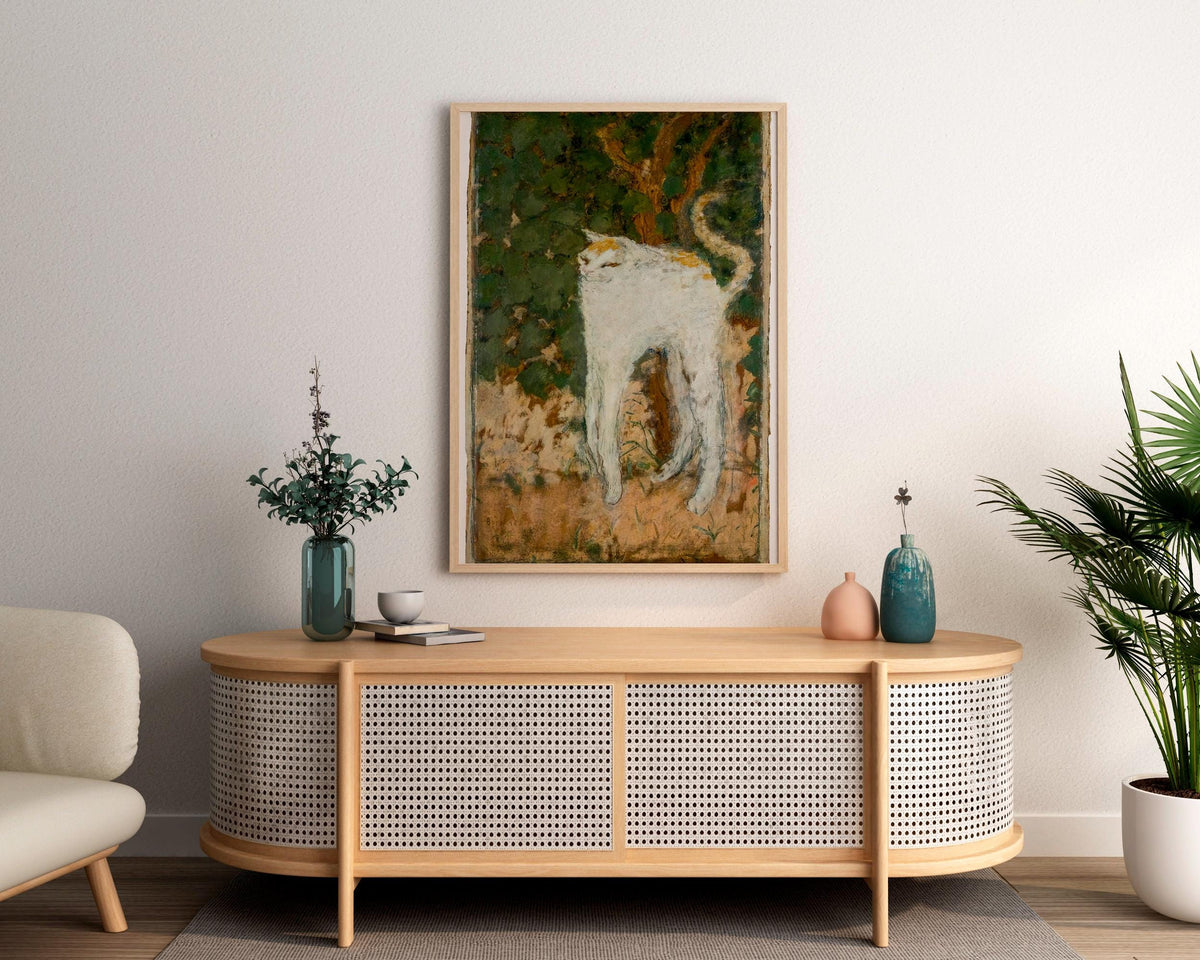 Pierre Bonnard - The White Cat. Giclee canvas, Fine art prints, Cat poster print, Classic wall art, Canvas painting, Cat