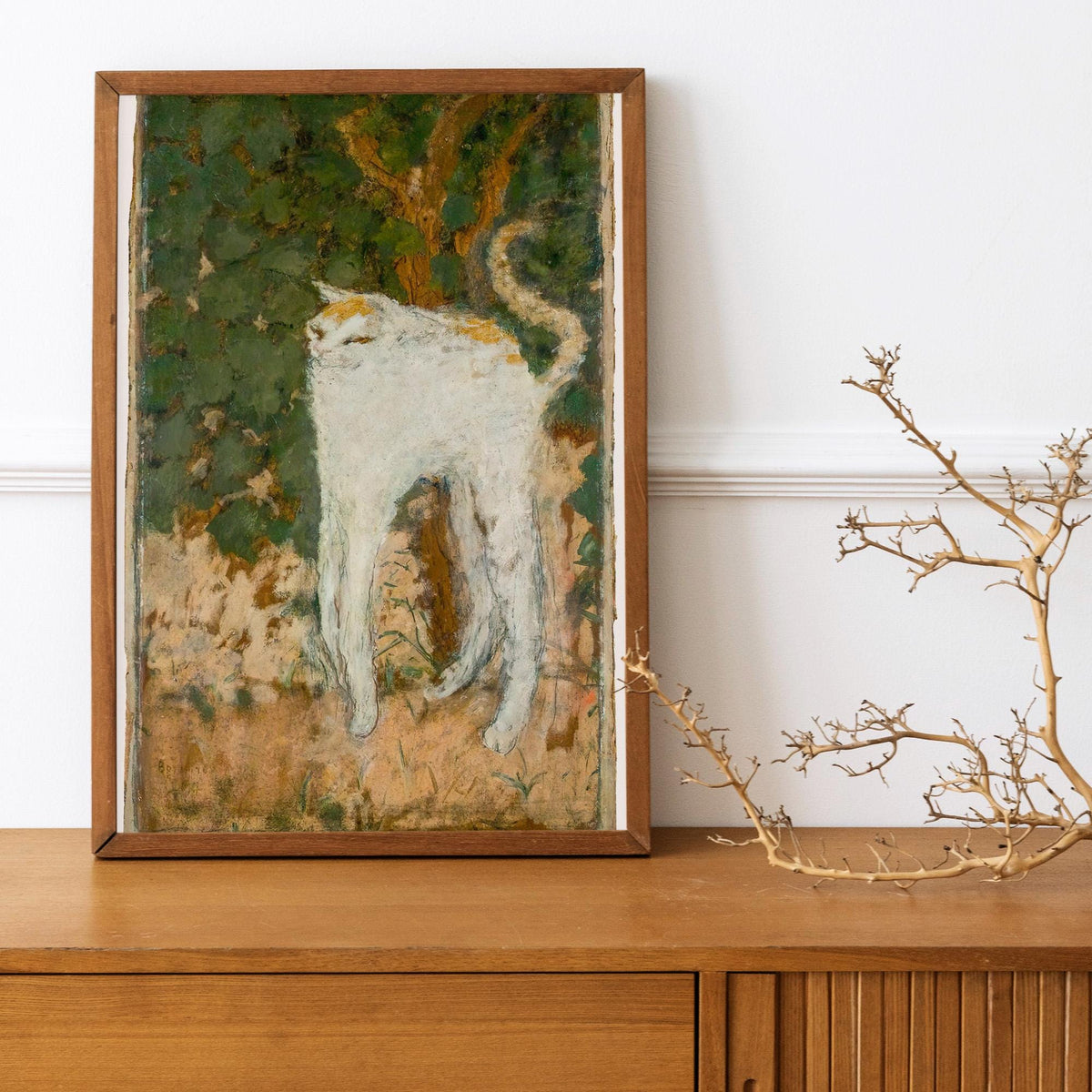 Pierre Bonnard - The White Cat. Giclee canvas, Fine art prints, Cat poster print, Classic wall art, Canvas painting, Cat