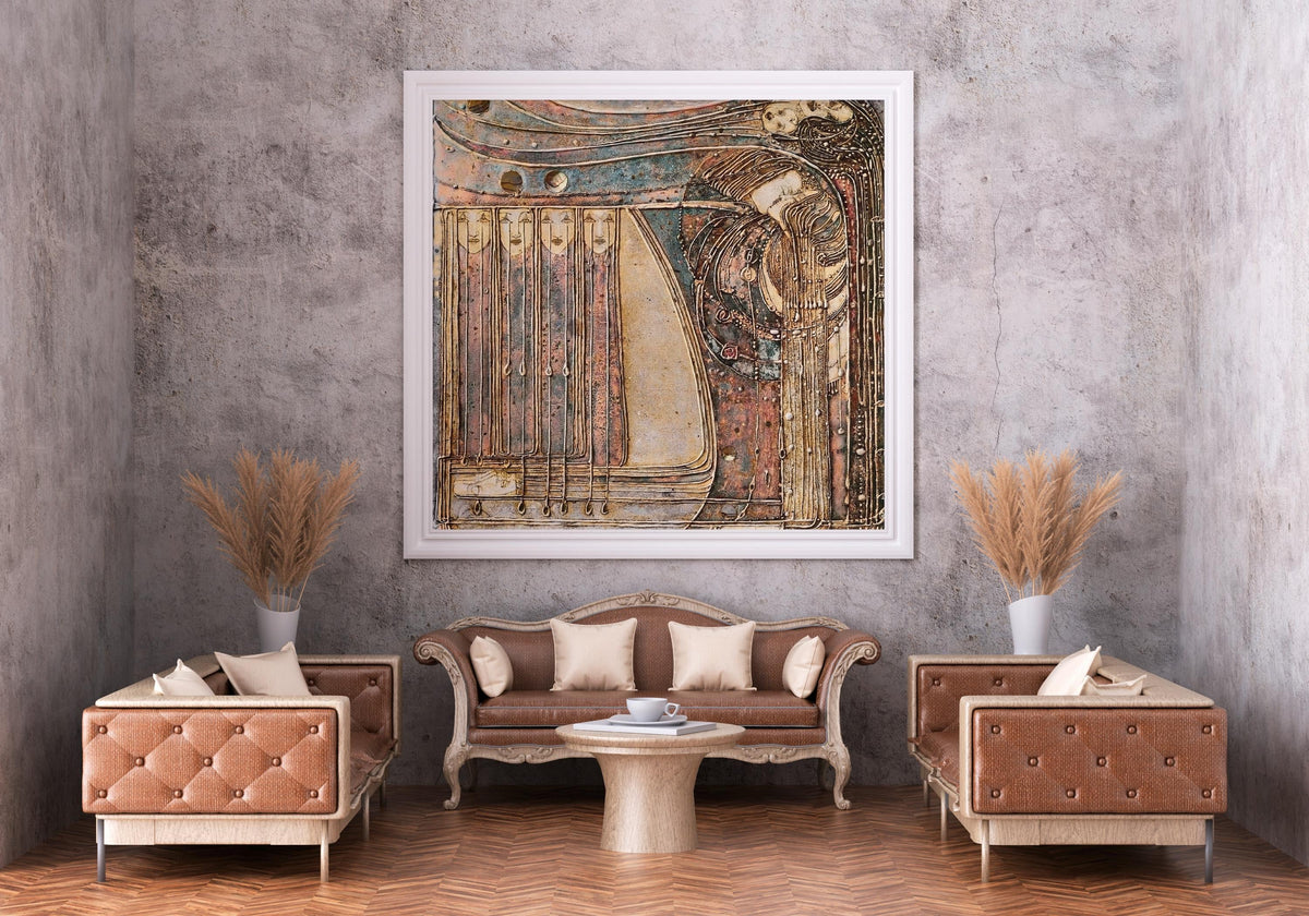 Margaret Macdonald Mackintosh - Opera. Kiss painting, Painting on canvas, Giclee canvas, Beautiful girl art print, Galle