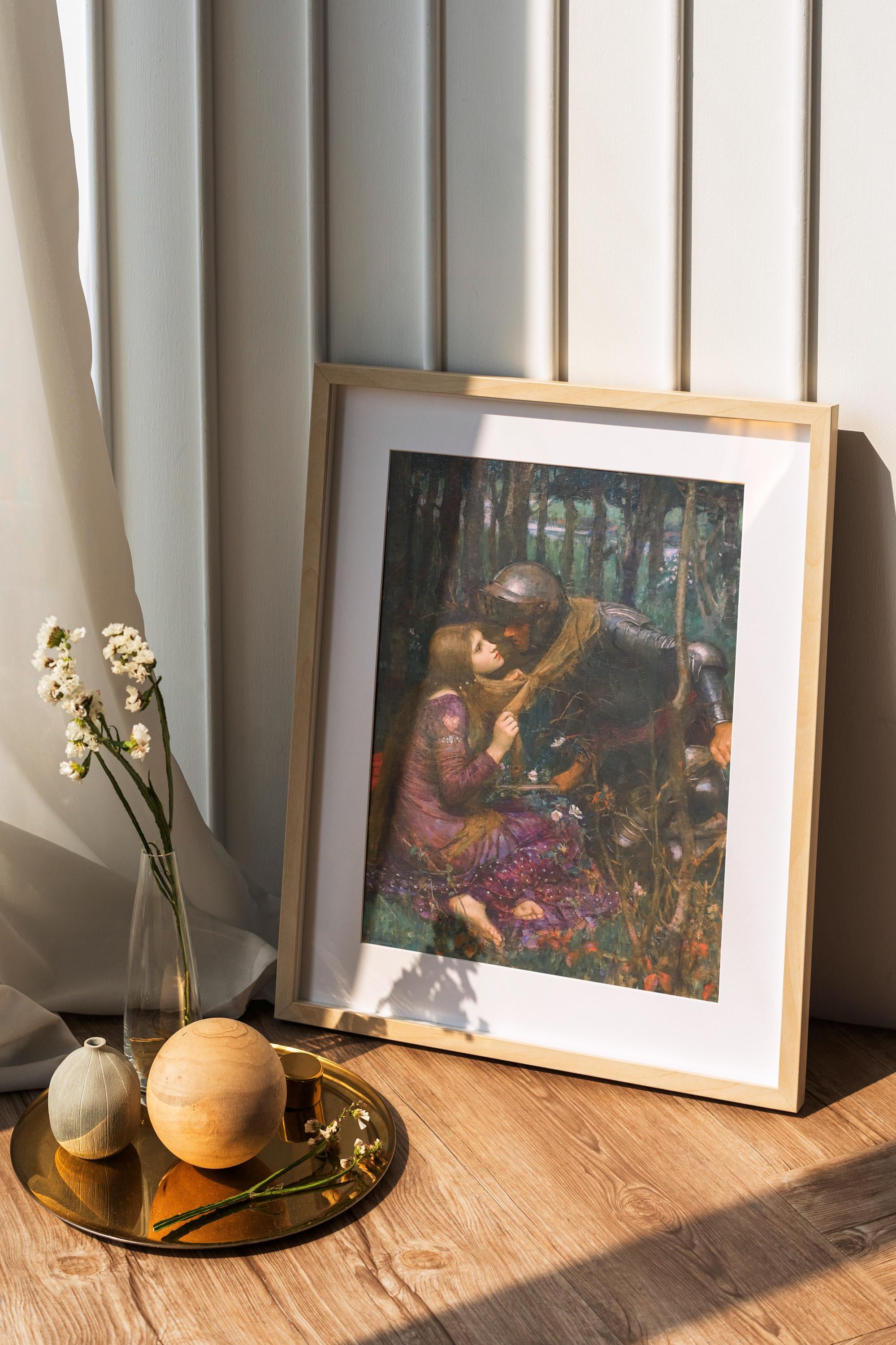 John William Waterhouse - La Belle Dame sans Merci. Canvas painting, Couple love art print, Extravagant painting, Galler