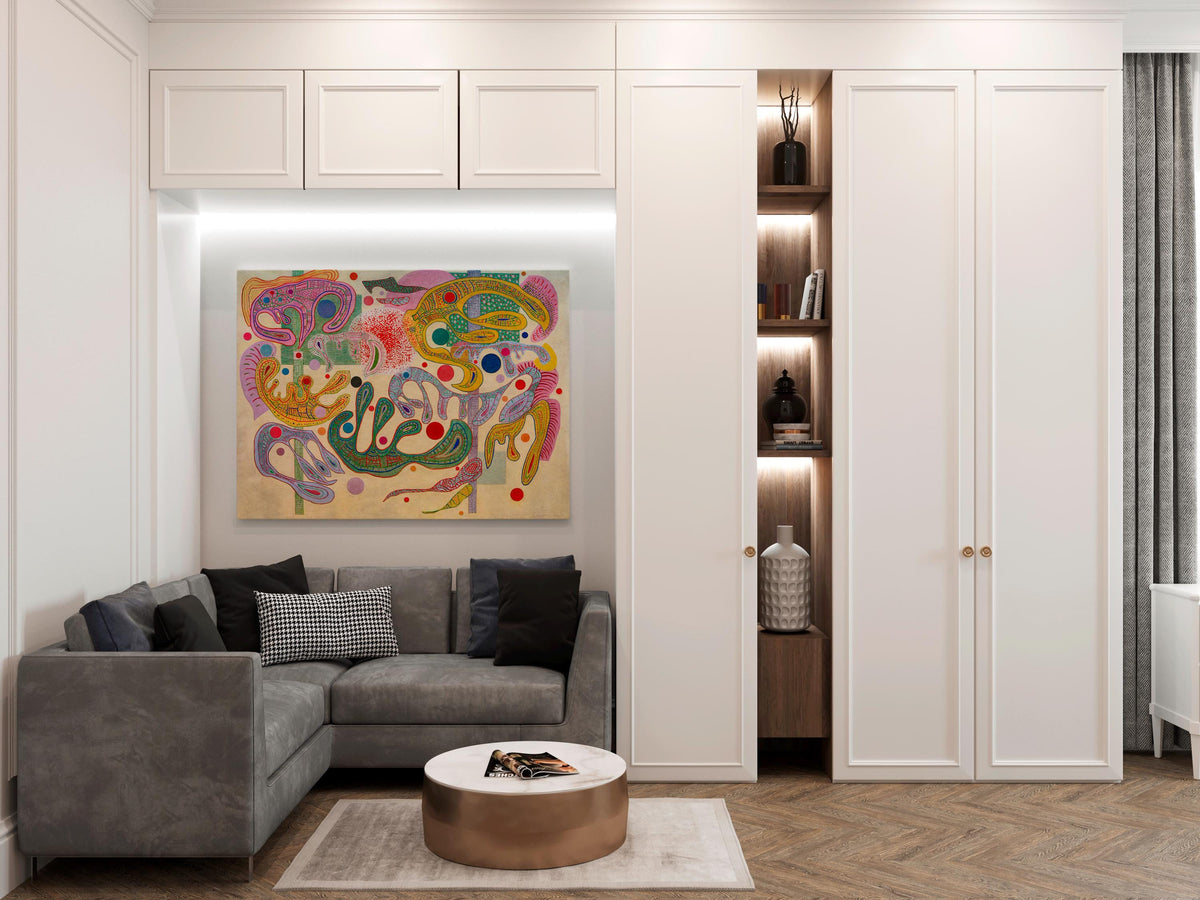 Wassily Kandinsky - Capricious Forms, Forms Capricieuses. Abstract wall art, Gallery wrapped, Large wall art, Abstract p