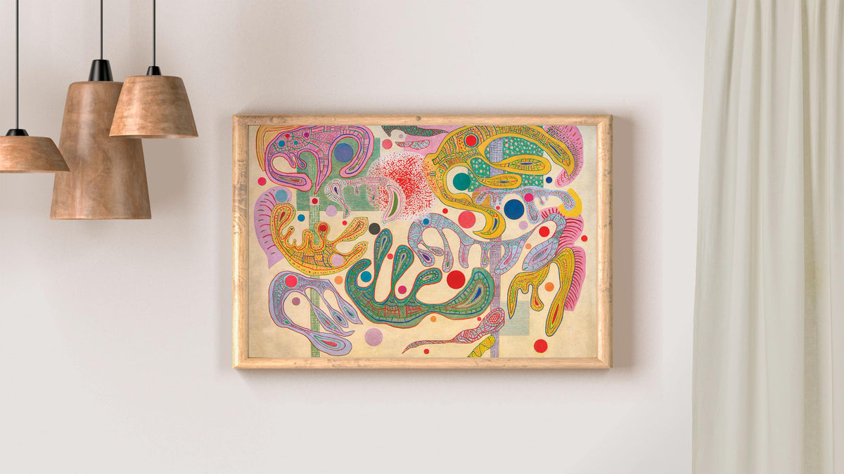 Wassily Kandinsky - Capricious Forms, Forms Capricieuses. Abstract wall art, Gallery wrapped, Large wall art, Abstract p