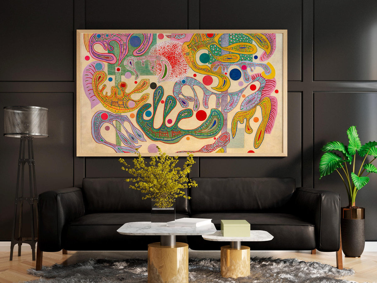 Wassily Kandinsky - Capricious Forms, Forms Capricieuses. Abstract wall art, Gallery wrapped, Large wall art, Abstract p