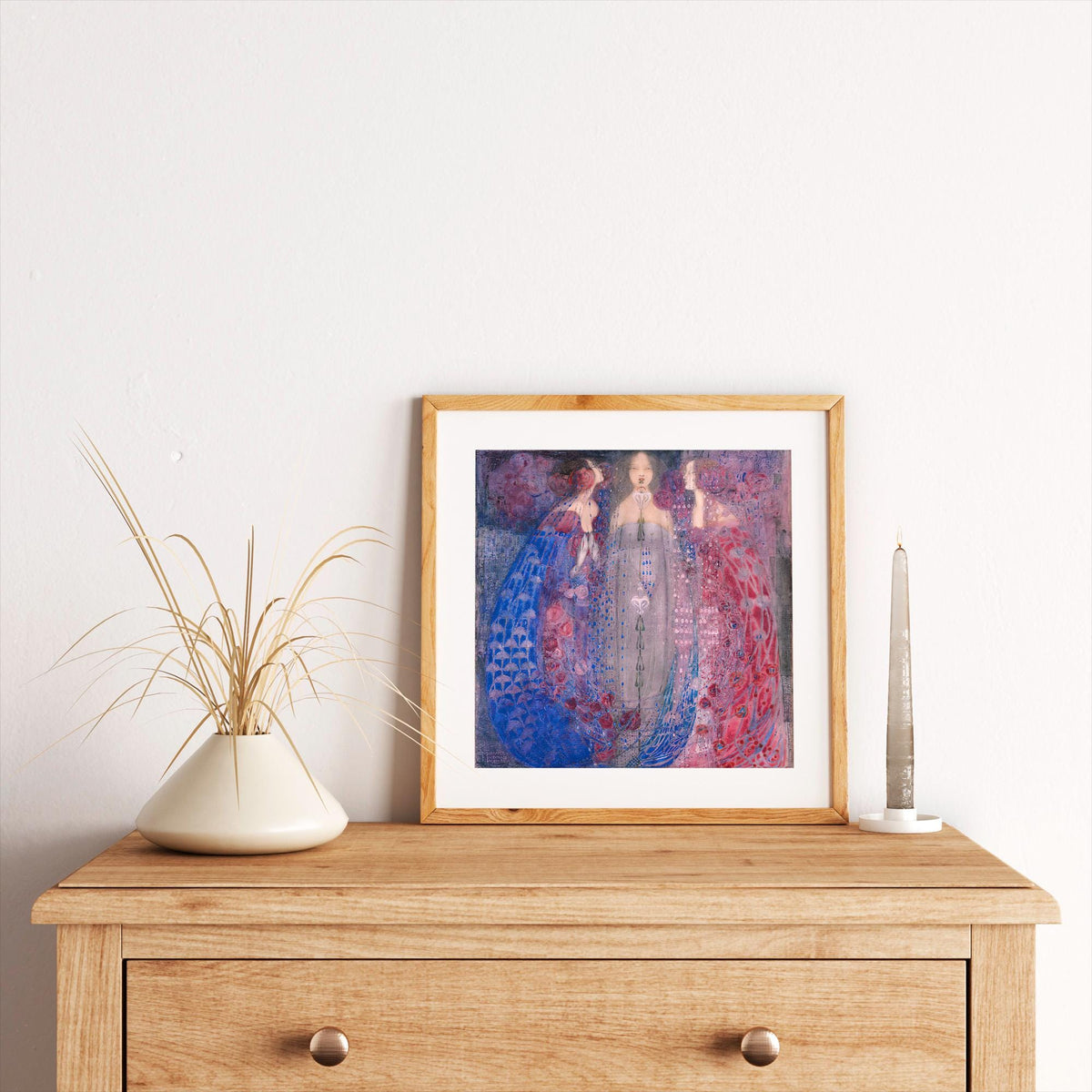 Margaret Macdonald Mackintosh - The Three Perfumes. Canvas art, Giclee canvas, Beautiful girls art print, Gallery wrappe