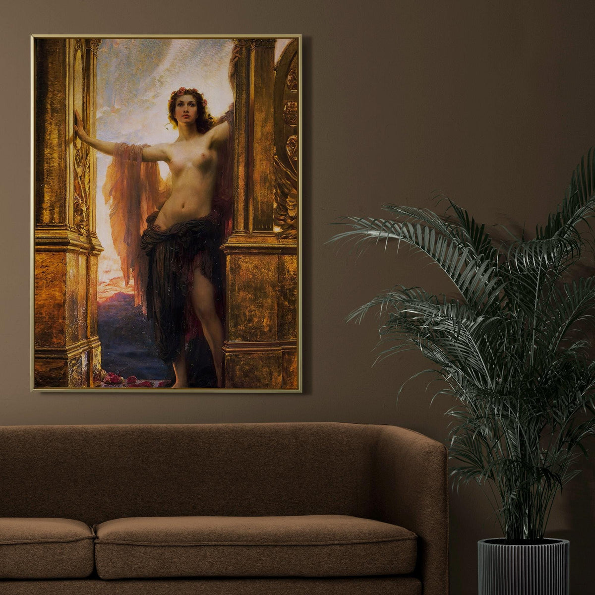 Herbert James Draper - The gates of dawn. Canvas art print, Mystical woman, Giclee canvas, Magic woman art, Poster print
