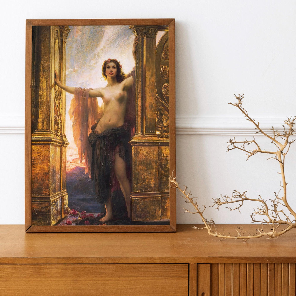 Herbert James Draper - The gates of dawn. Canvas art print, Mystical woman, Giclee canvas, Magic woman art, Poster print